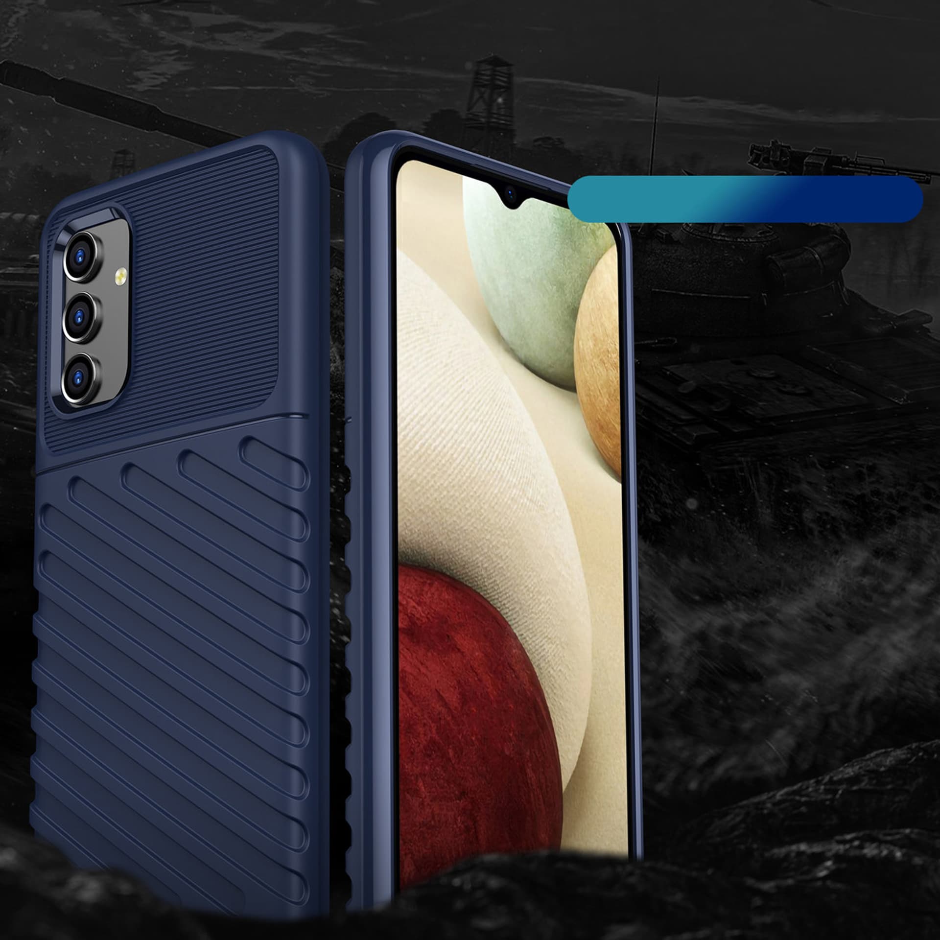 

Thunder Case elastyczne pancerne etui pokrowiec Samsung Galaxy A13 5G niebieski