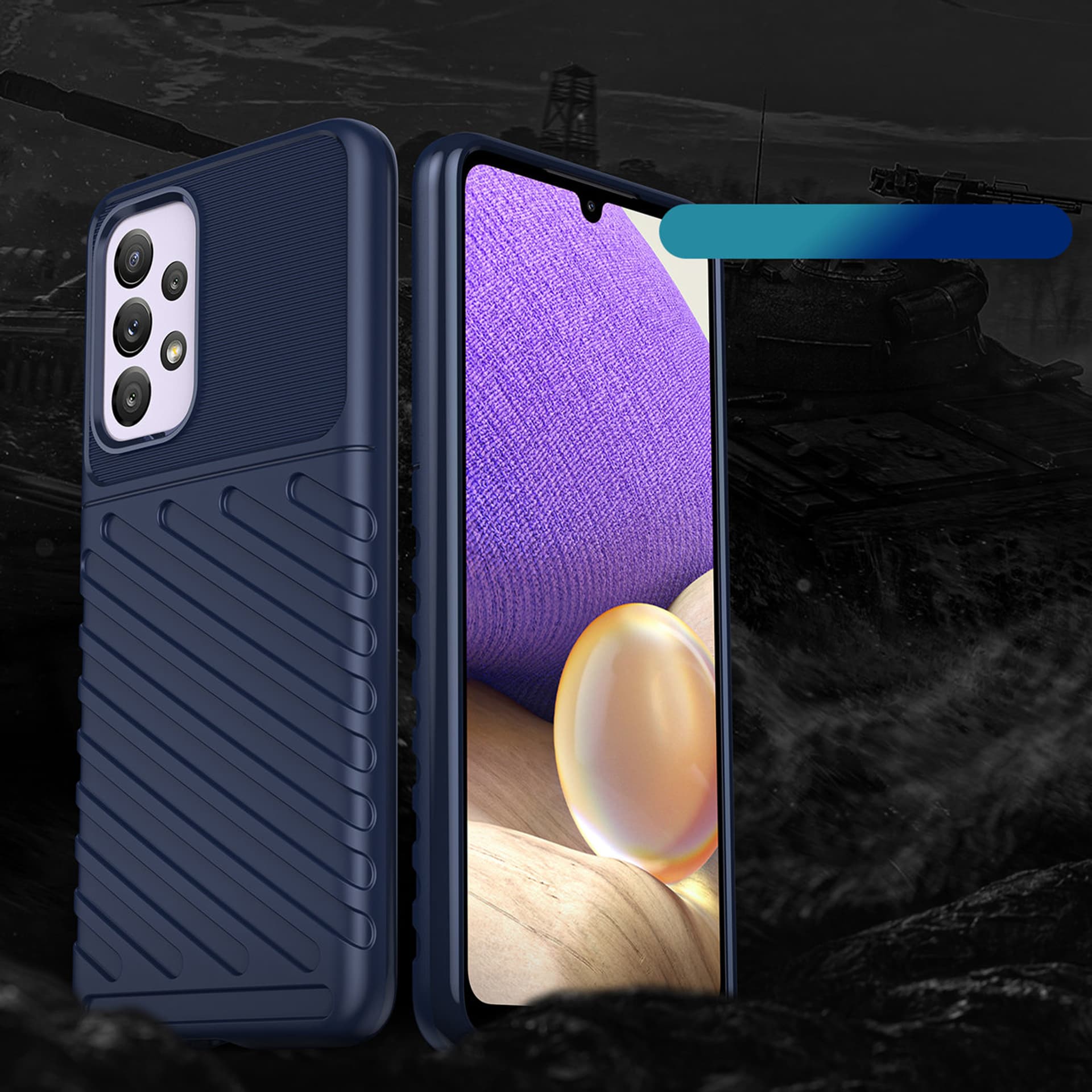 

Thunder Case elastyczne pancerne etui pokrowiec Samsung Galaxy A33 5G niebieski