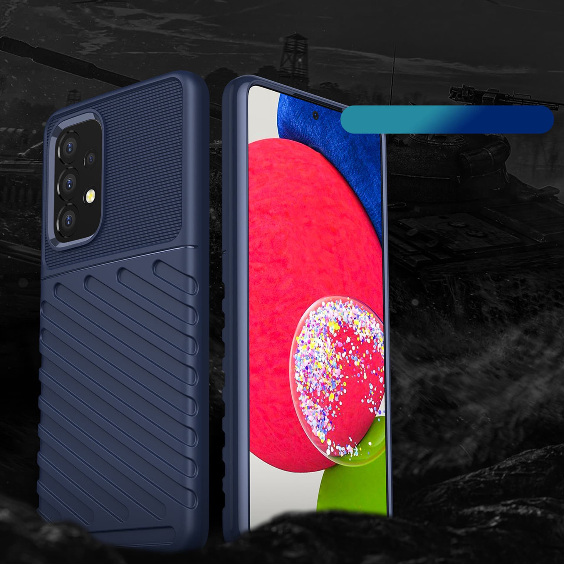 

Thunder Case elastyczne pancerne etui pokrowiec Samsung Galaxy A53 5G niebieski
