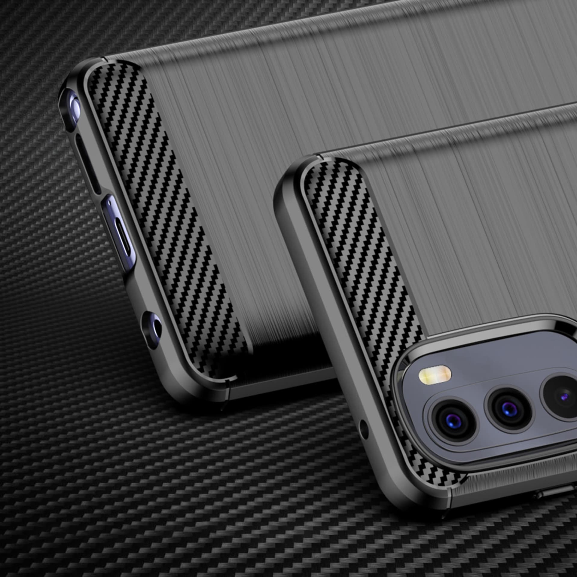 

Carbon Case elastyczne etui pokrowiec Motorola Moto G Stylus 2022 czarny