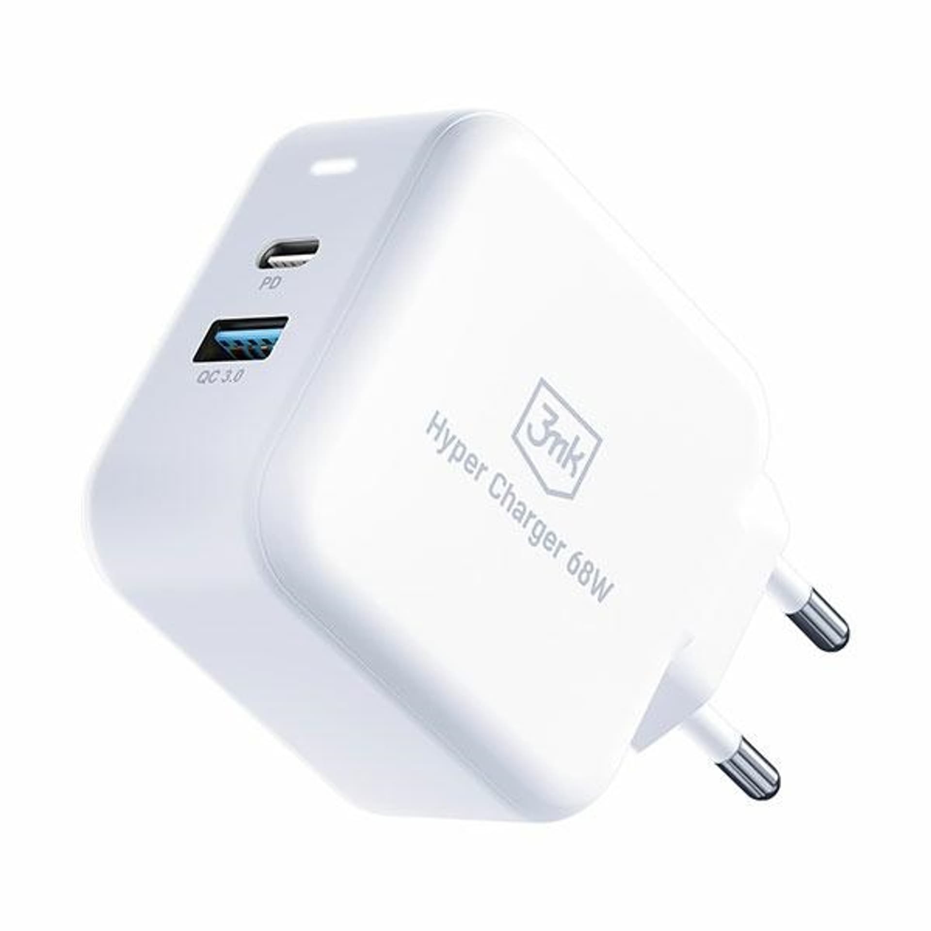 

3MK Hyper Charger 68W 1xUSB+1xUSB-C ładowarka sieciowa GaN PD+QC
