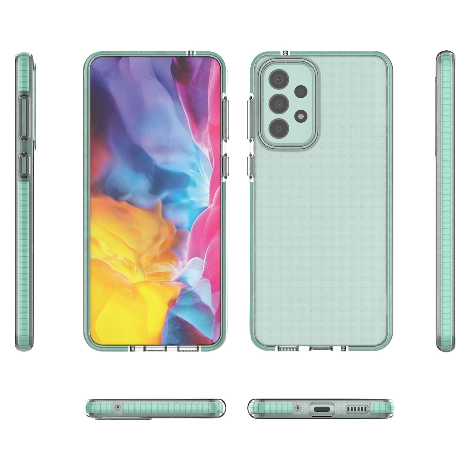 

Spring Case pokrowiec żelowe etui z kolorową ramką do Samsung Galaxy A33 5G czarny
