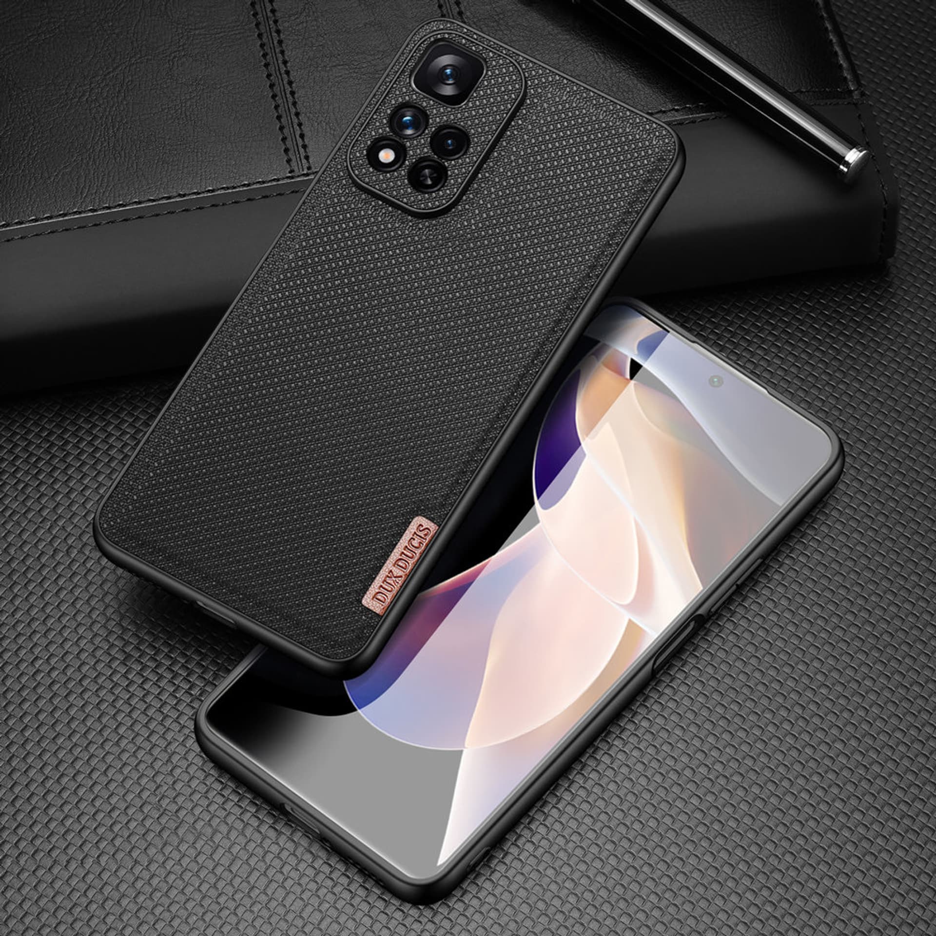 

Dux Ducis Fino etui pokrowiec pokryty nylonowym materiałem Xiaomi Redmi Note 11 Pro+ 5G (China) / 11 Pro 5G (China) / Mi11i HyperCharge / Poco X4 NFC 5G czarny, China) / mi11i hypercharge / poco x4 nfc 5g czarn