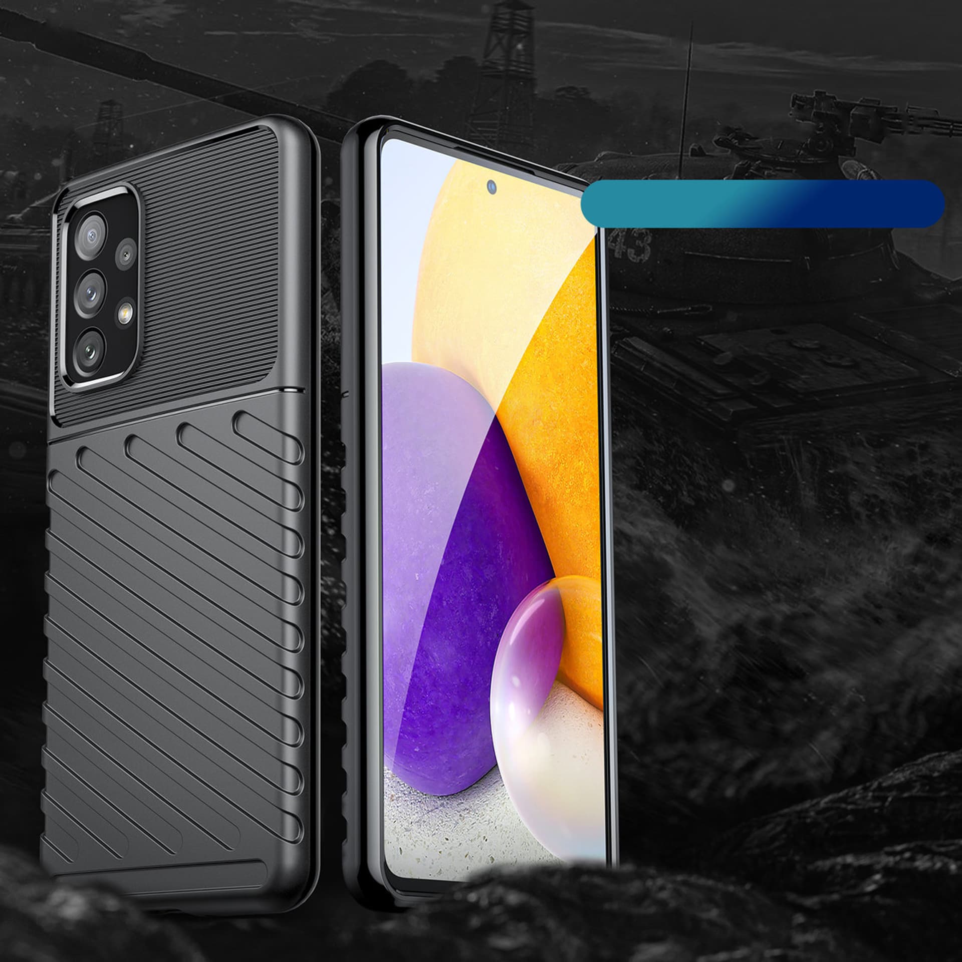 

Thunder Case elastyczne pancerne etui pokrowiec Samsung Galaxy A23 5G czarny