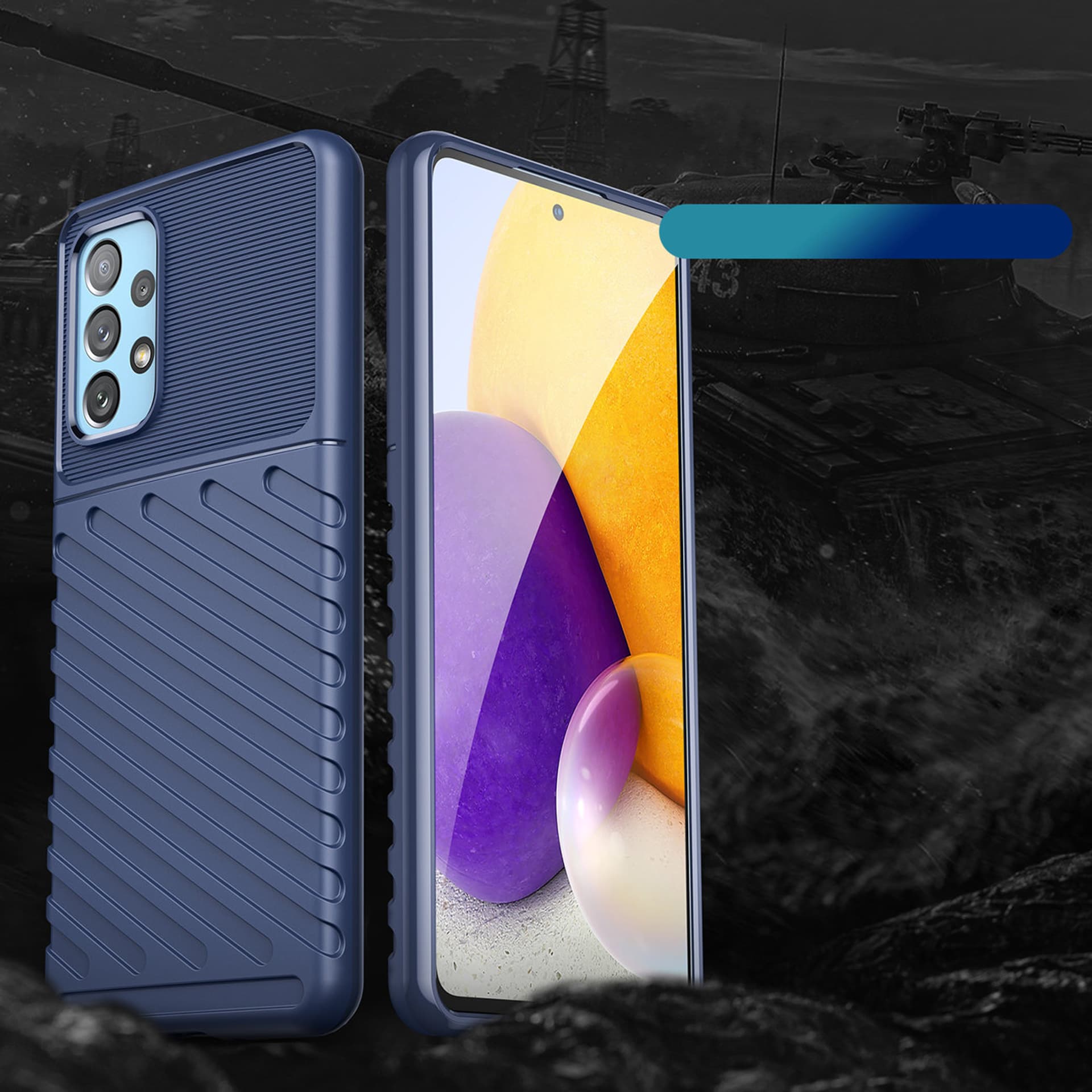 

Thunder Case elastyczne pancerne etui pokrowiec Samsung Galaxy A23 5G niebieski