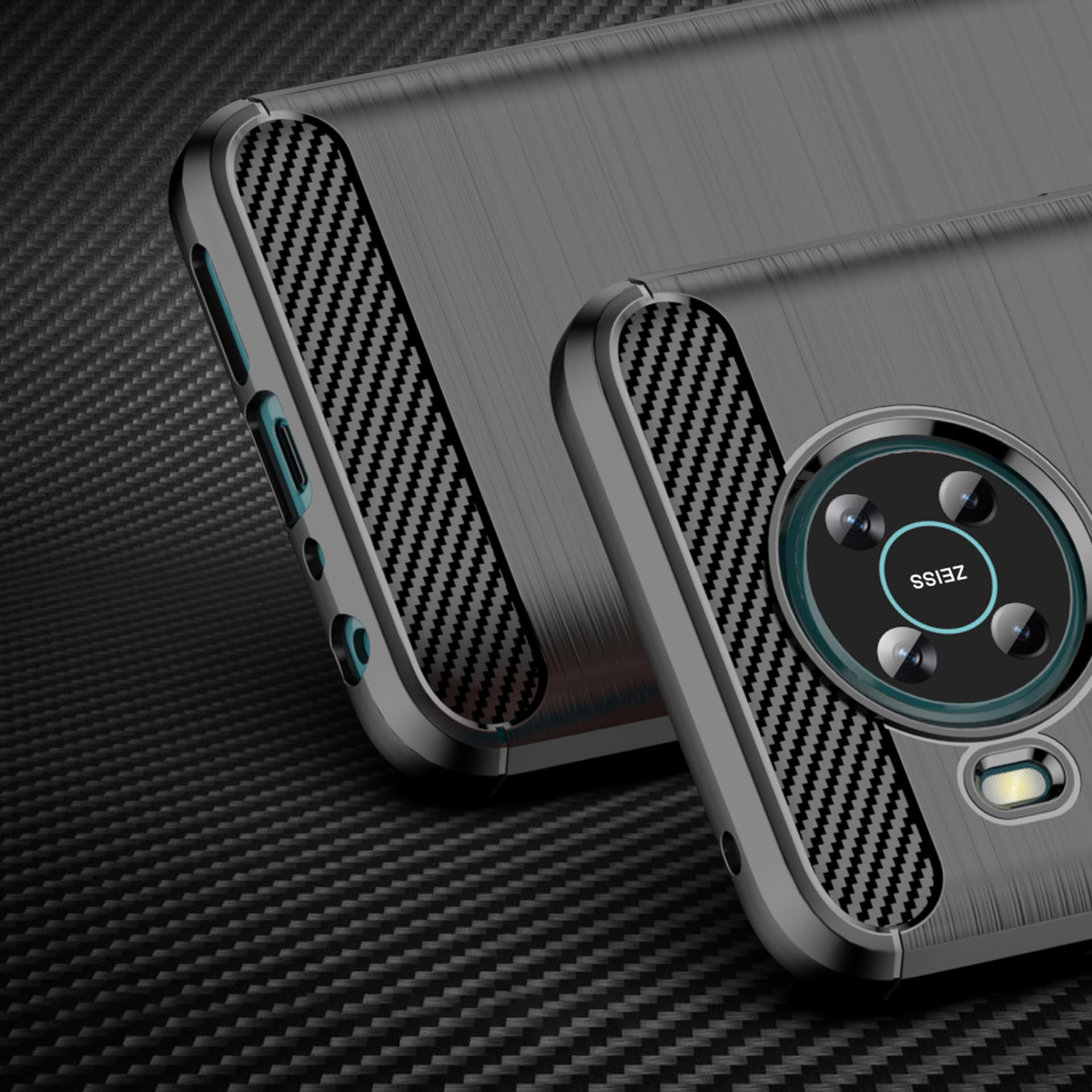 

Carbon Case elastyczne etui pokrowiec Nokia X100 czarny