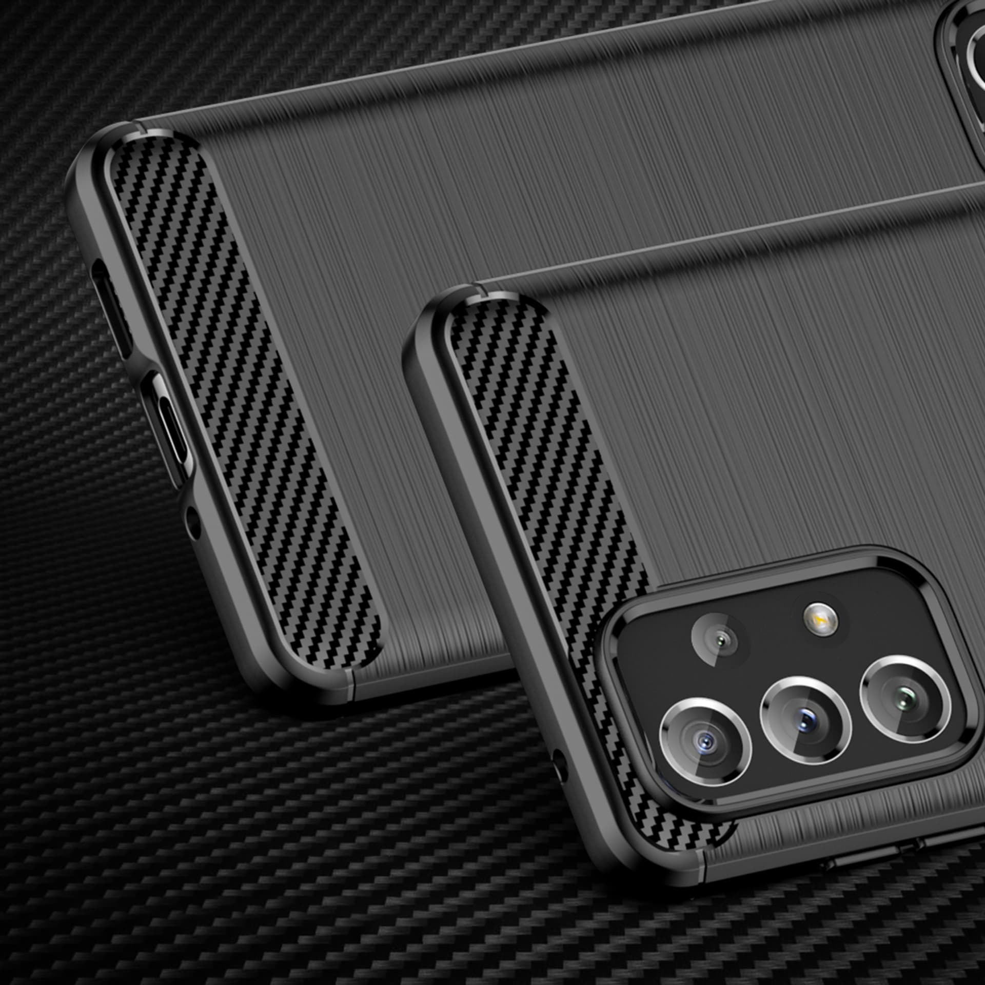 

Carbon Case elastyczne etui pokrowiec Samsung Galaxy A73 czarny