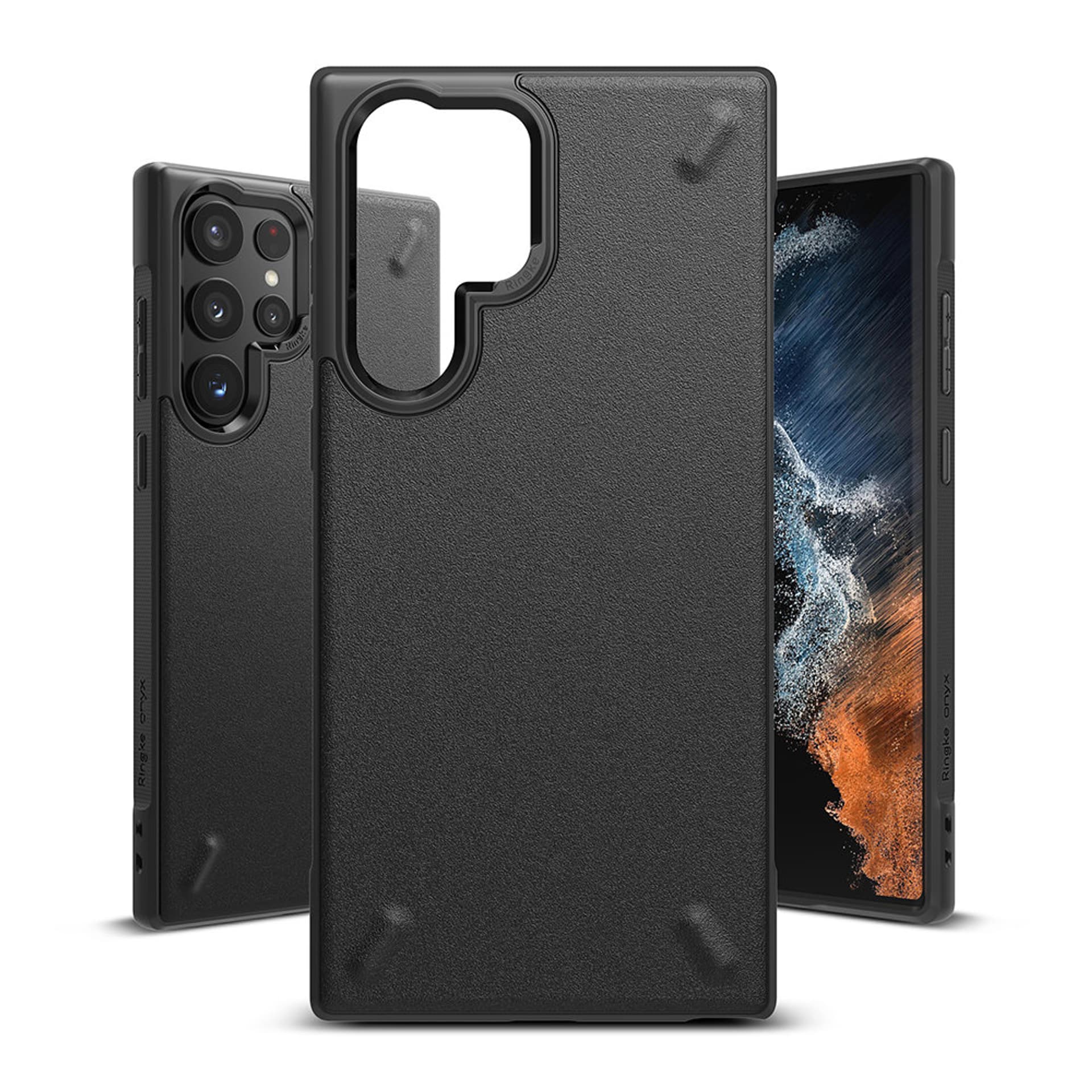 

Ringke Onyx wytrzymałe etui pokrowiec Samsung Galaxy S22 Ultra czarny