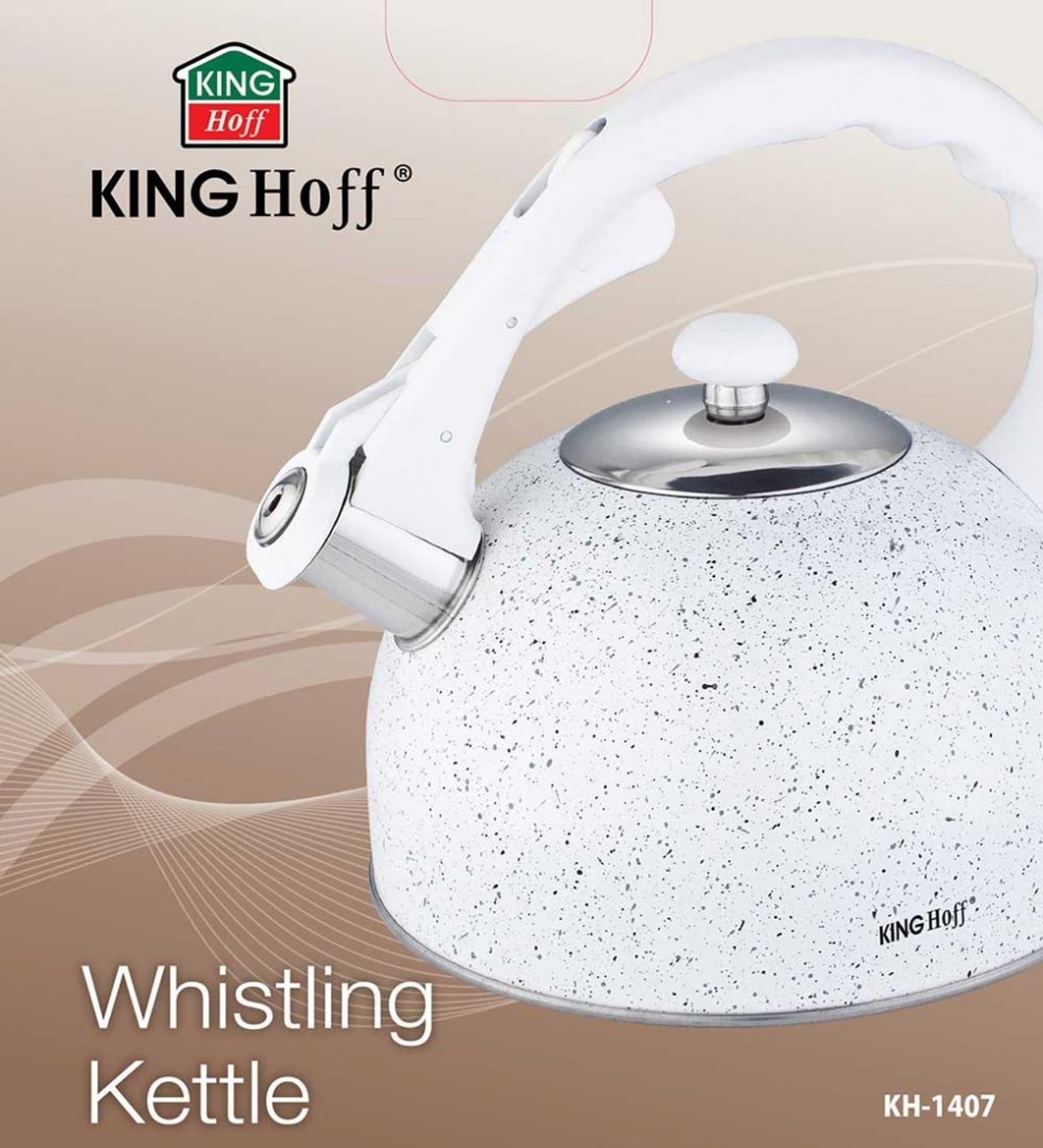 

CZAJNIK Z GWIZDKIEM 2,6L KINGHOFF KH-1407 MARBLE