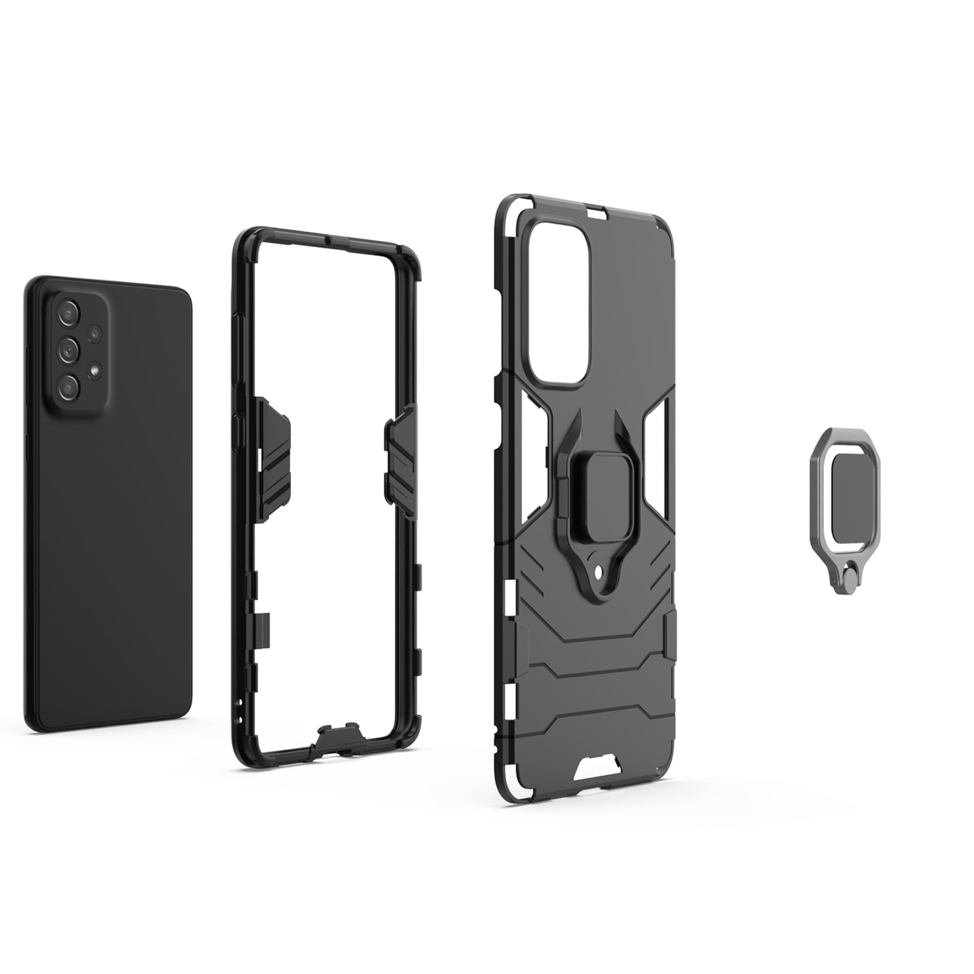 

Ring Armor pancerne hybrydowe etui pokrowiec + magnetyczny uchwyt Samsung Galaxy A73 czarny