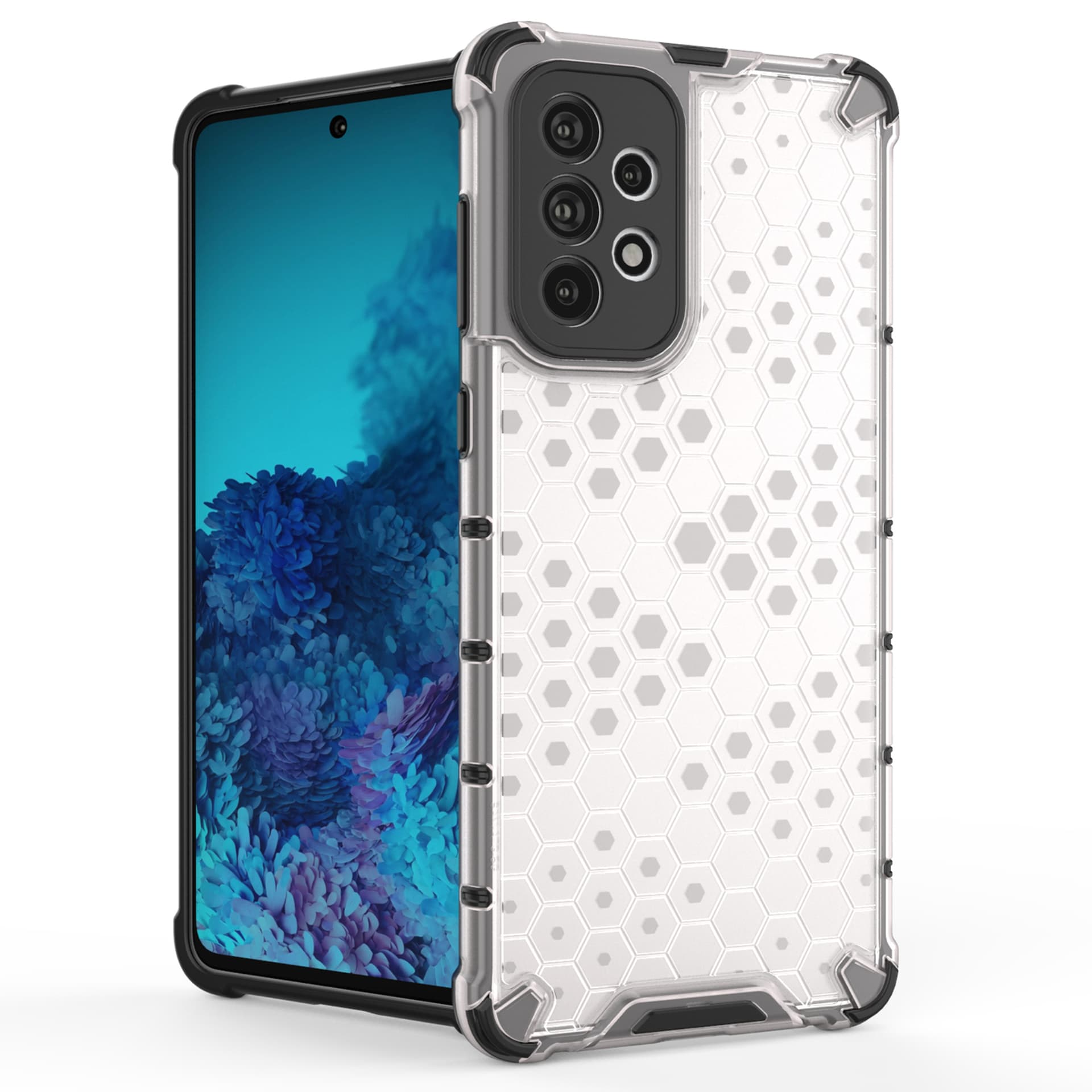 

Honeycomb etui pancerny pokrowiec z żelową ramką Samsung Galaxy A73 niebieski