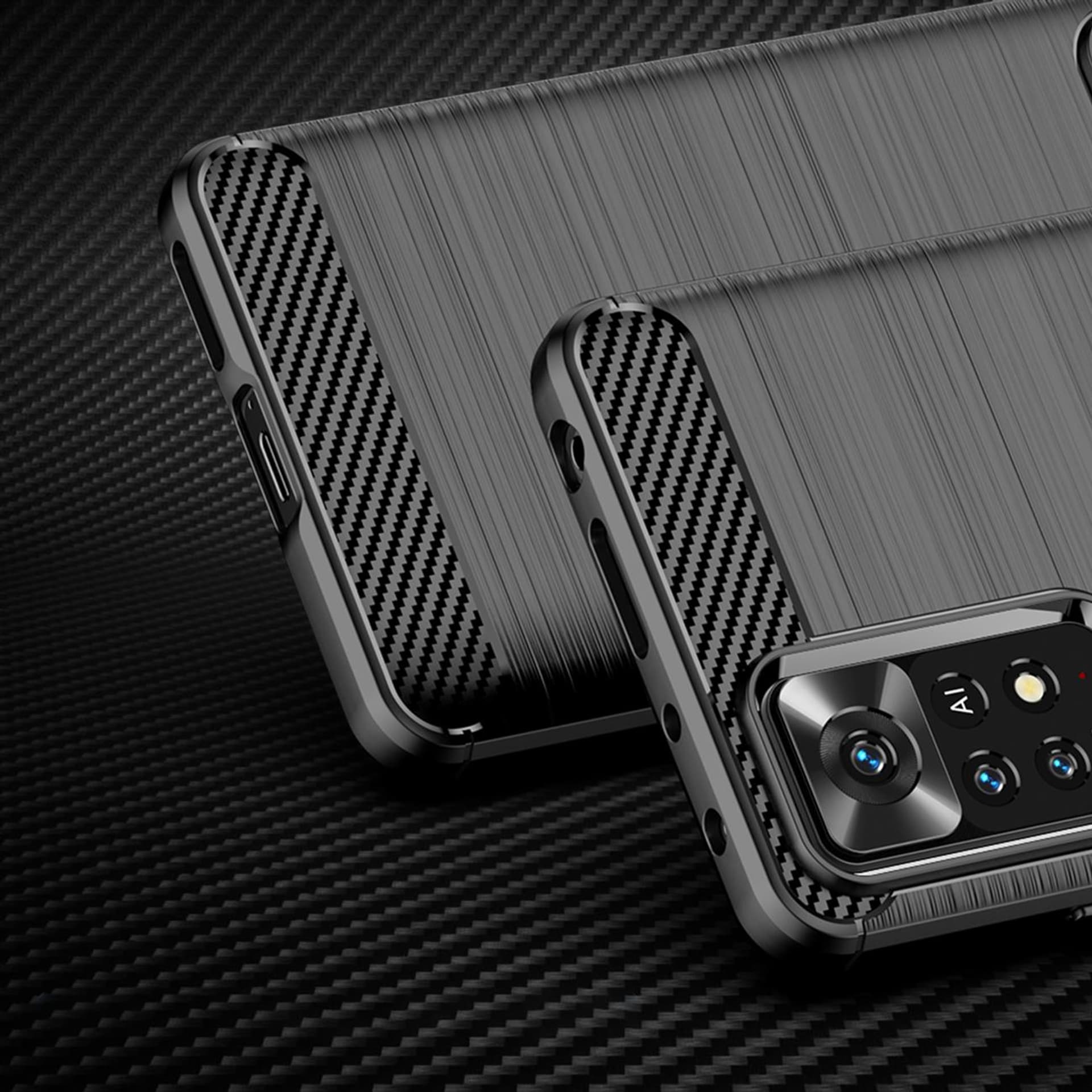 

Carbon Case elastyczne etui pokrowiec Xiaomi Redmi Note 11 Pro+ 5G / 11 Pro 5G / 11 Pro czarny
