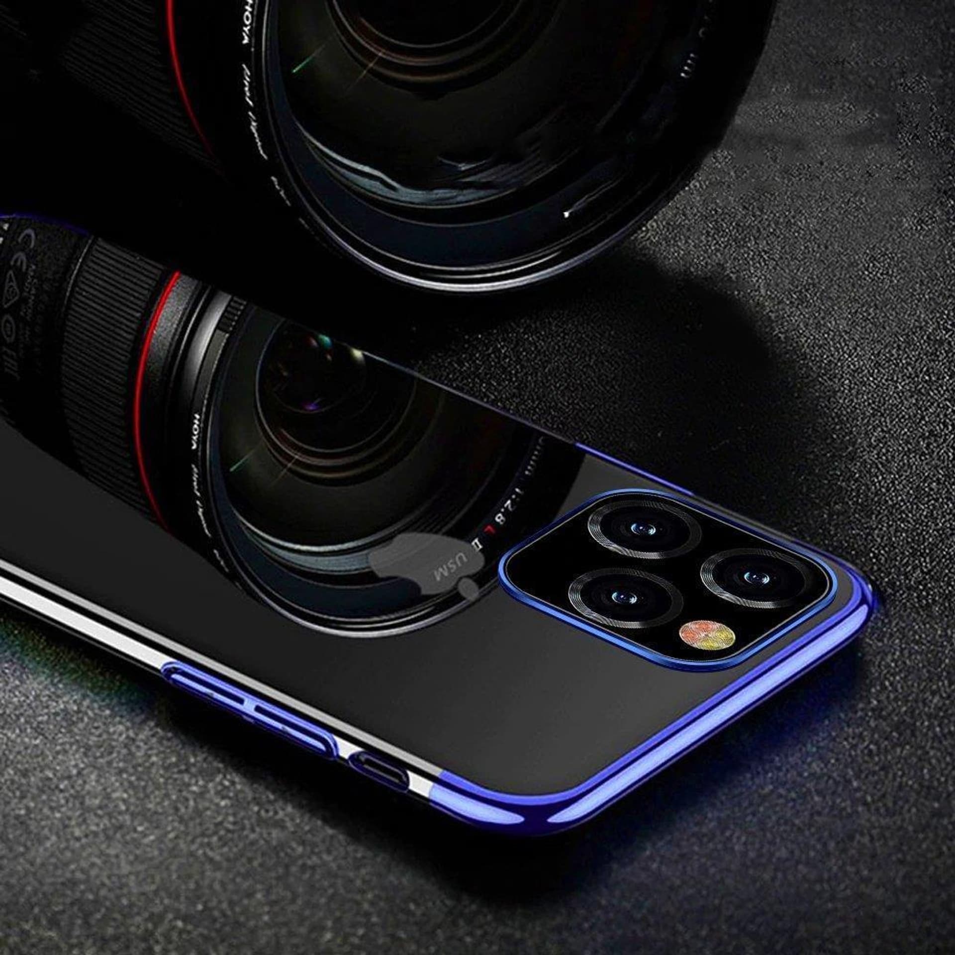 

Clear Color case żelowy pokrowiec etui z metaliczną ramką Samsung Galaxy A33 5G niebieski