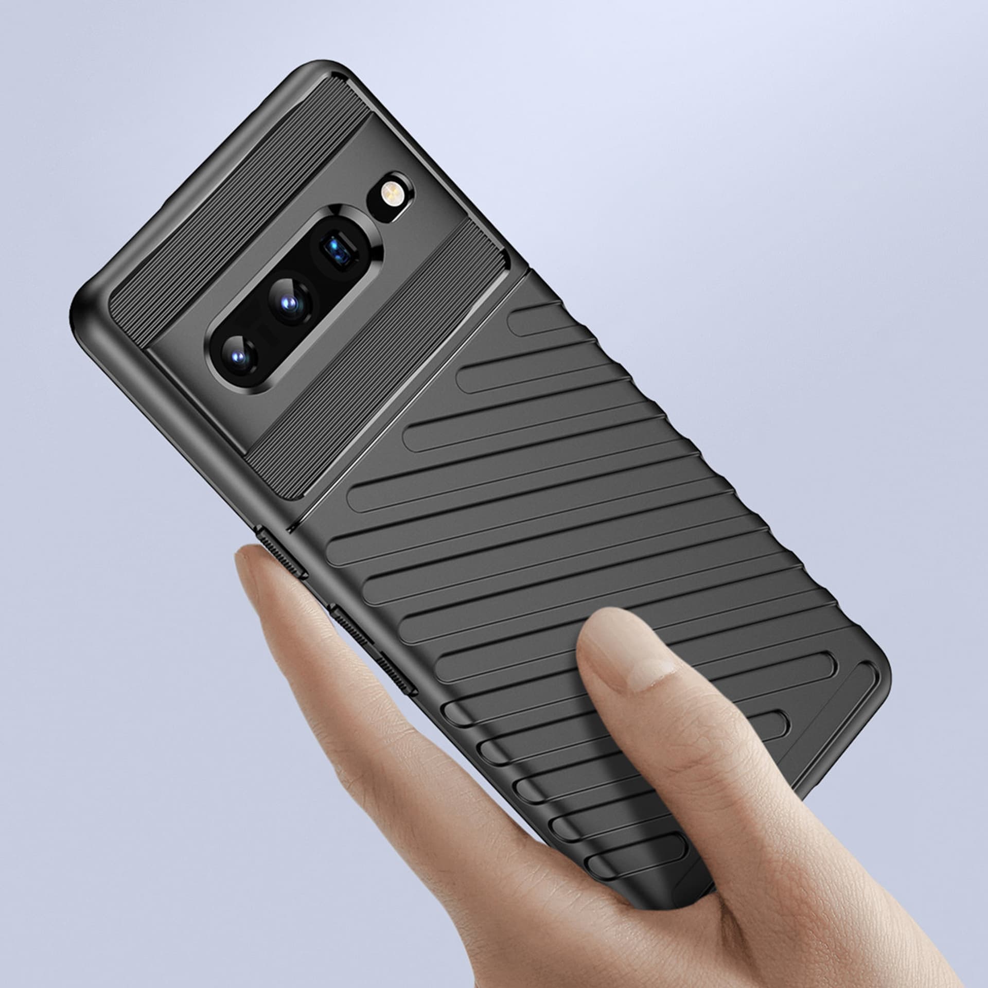 

Thunder Case elastyczne pancerne etui pokrowiec Google Pixel 7 Pro czarny