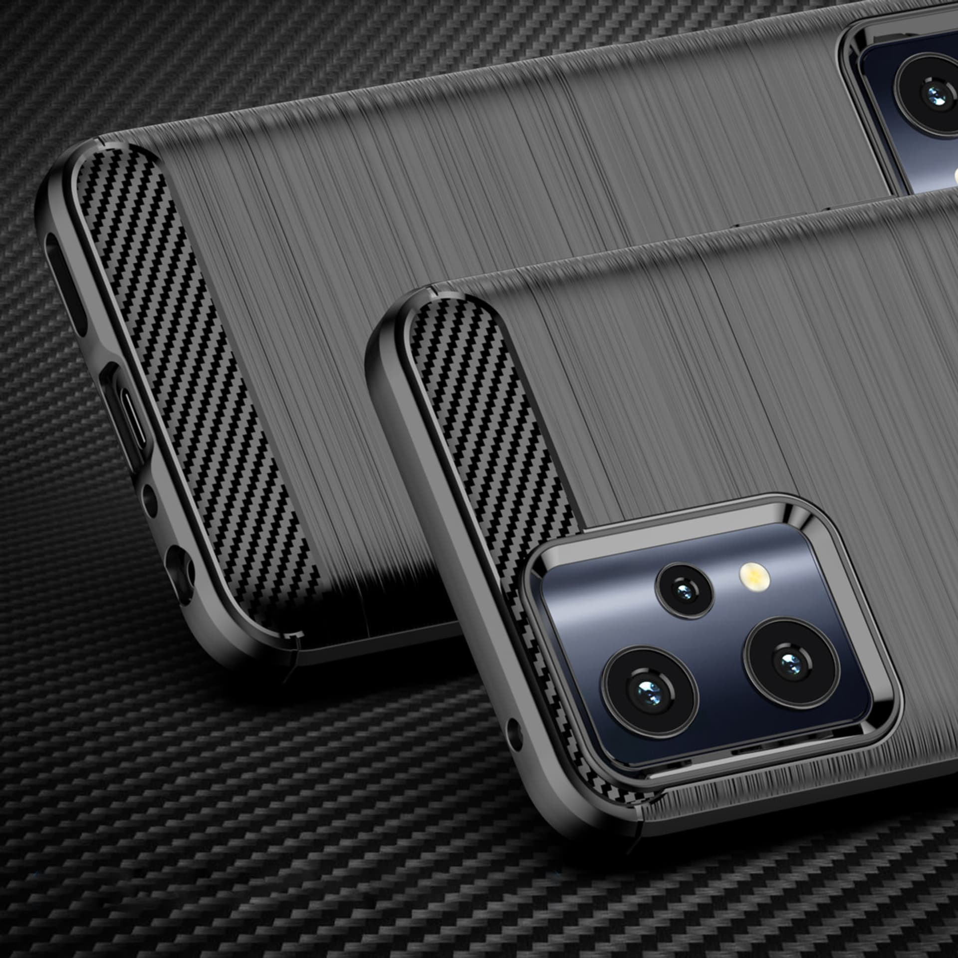 

Carbon Case elastyczne etui pokrowiec Realme 9 Pro czarny