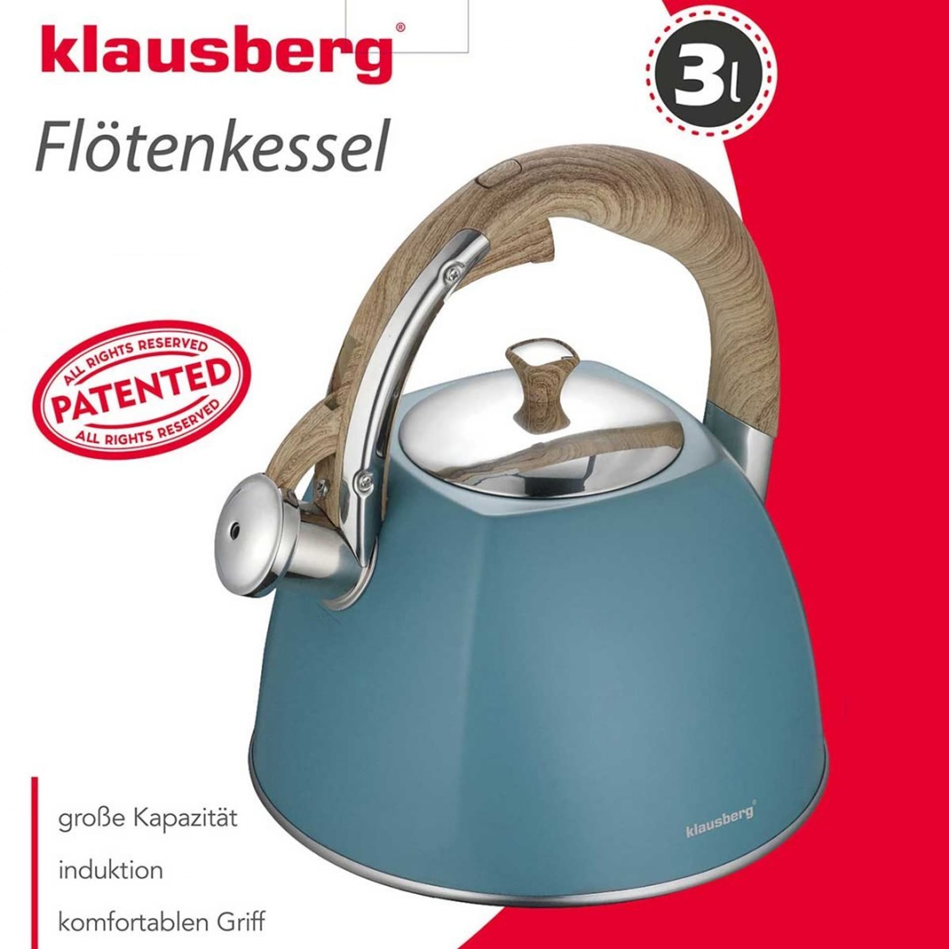 

CZAJNIK Z GWIZDKIEM KLAUSBERG 3L KB-7499