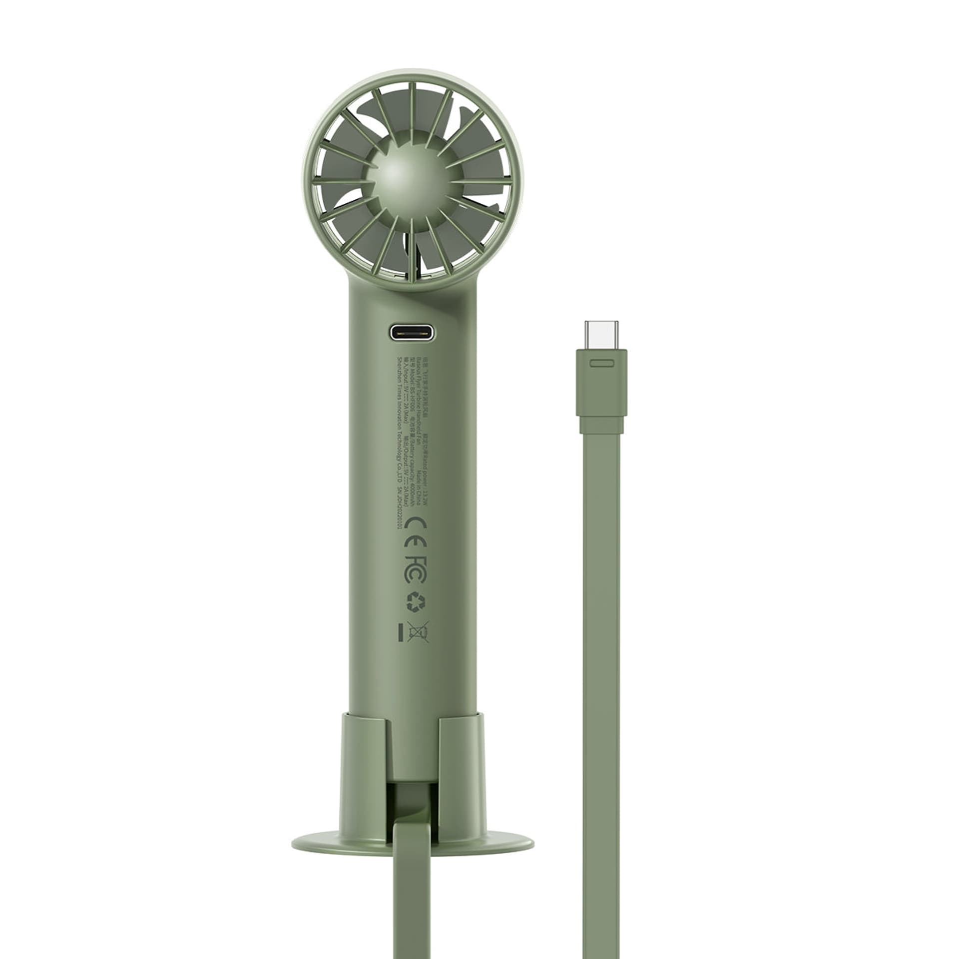 

Baseus mini wentylator wiatrak powerbank z wbudowanym kablem USB Typ C 4000mAh zielony (ACFX010106)
