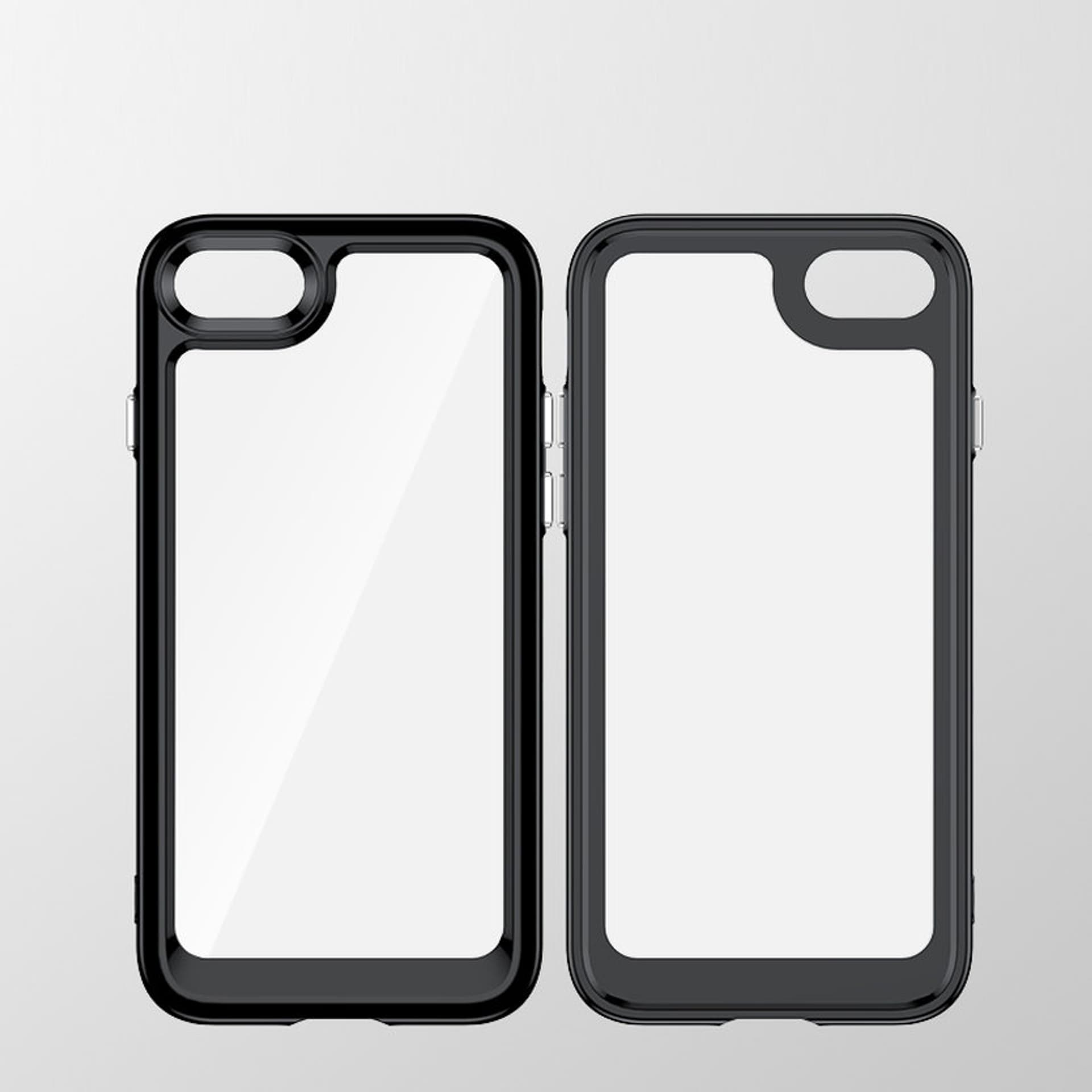 

Outer Space Case etui do iPhone SE 2022 / SE 2020 / iPhone 8 / iPhone 7 sztywny pokrowiec z żelową ramką czarny