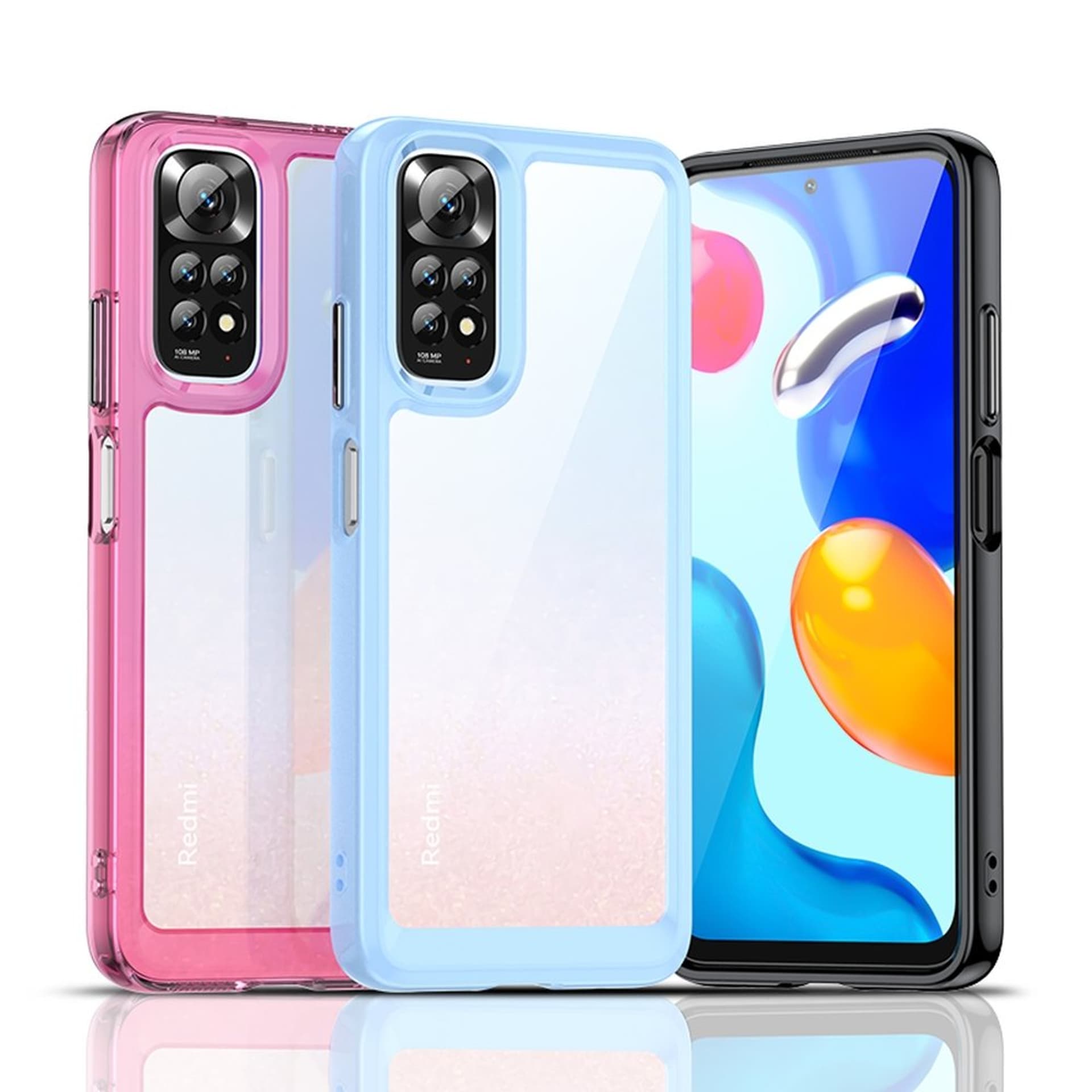 

Outer Space Case etui do Xiaomi Redmi Note 11 sztywny pokrowiec z żelową ramką przezroczysty