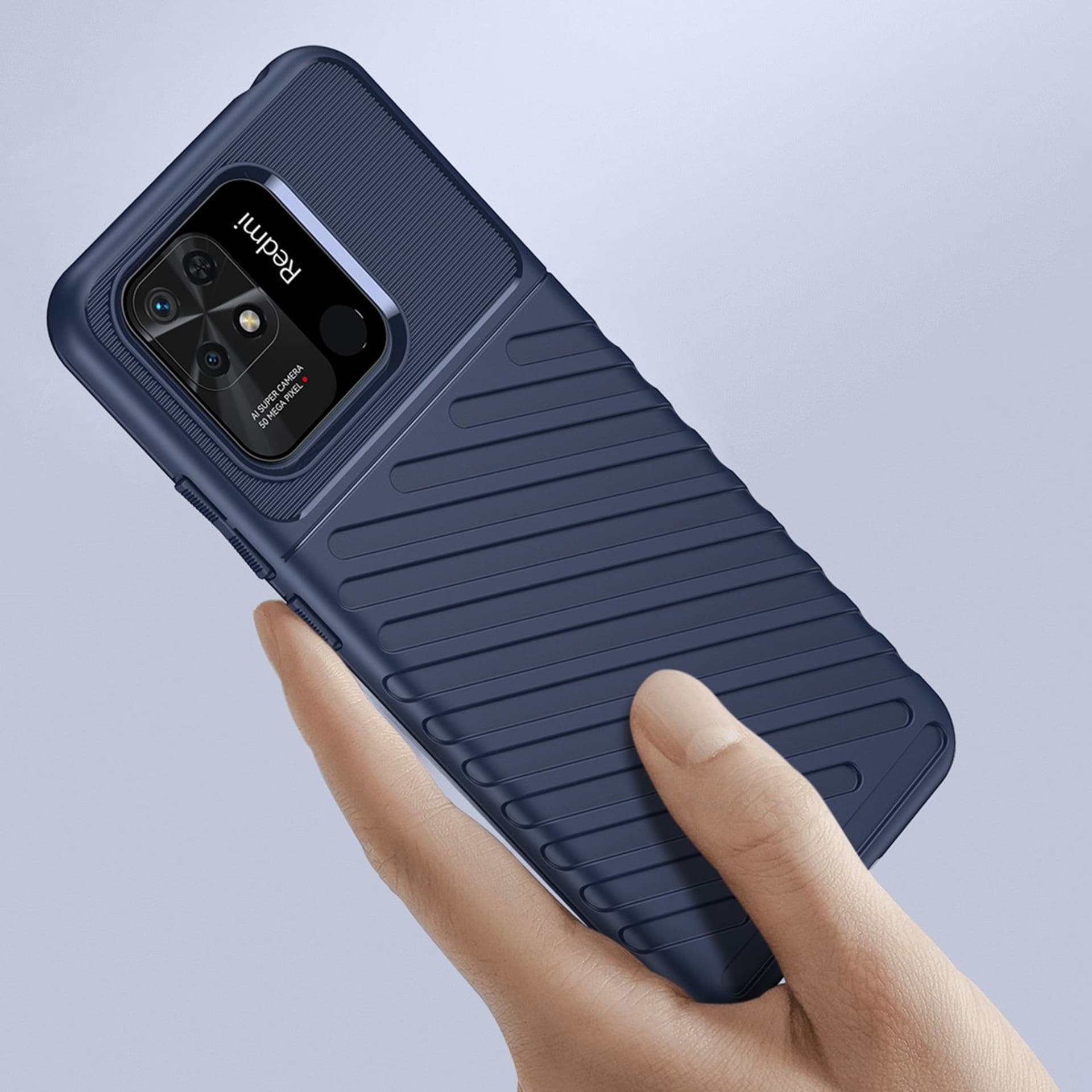 

Thunder Case elastyczne pancerne etui pokrowiec Xiaomi Redmi 10C niebieski