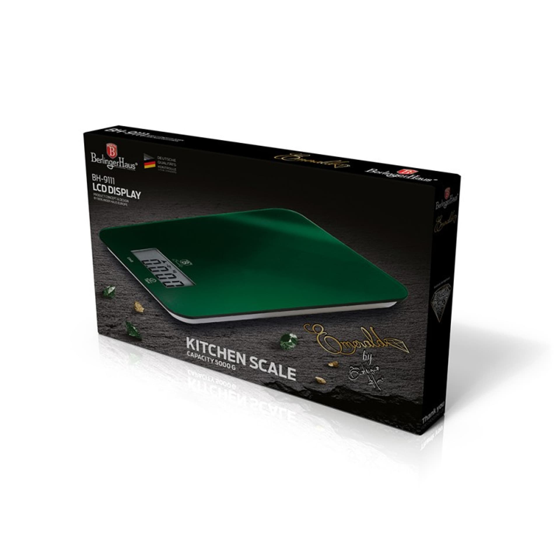 

ELEKTRONICZNA WAGA KUCHENNA BERLINGER HAUS BH-9111 EMERALD