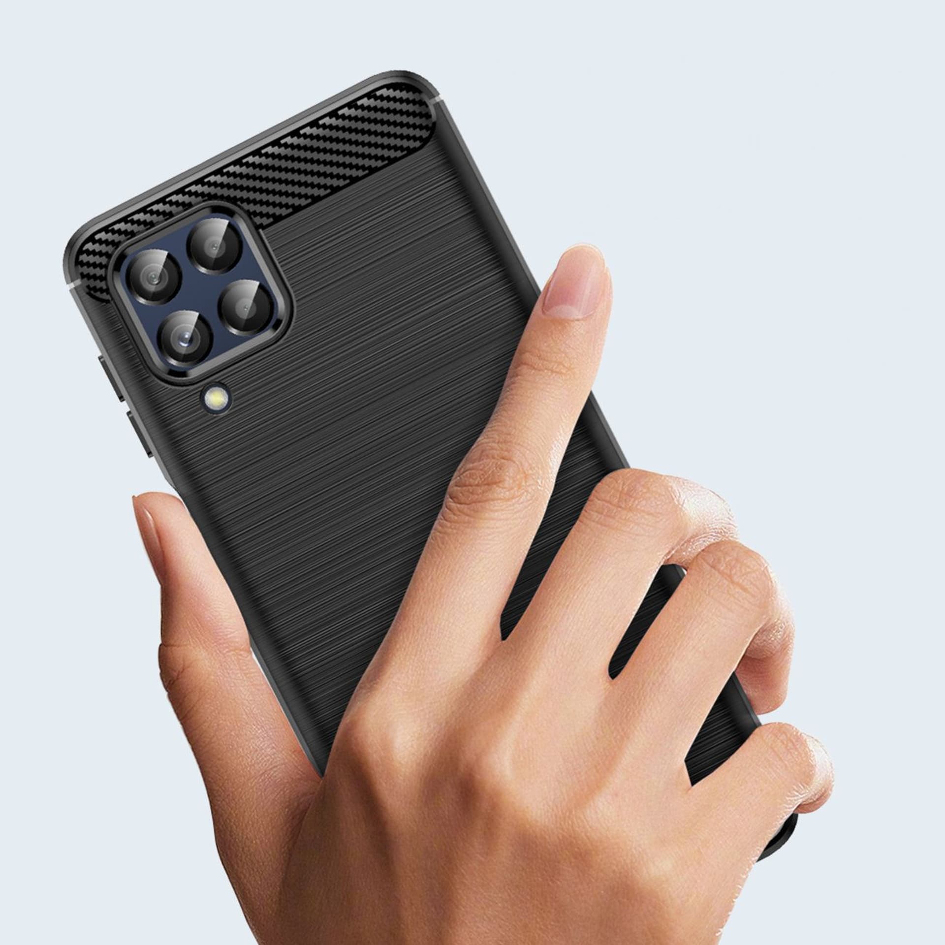 

Carbon Case elastyczne etui pokrowiec Samsung Galaxy M53 5G czarny