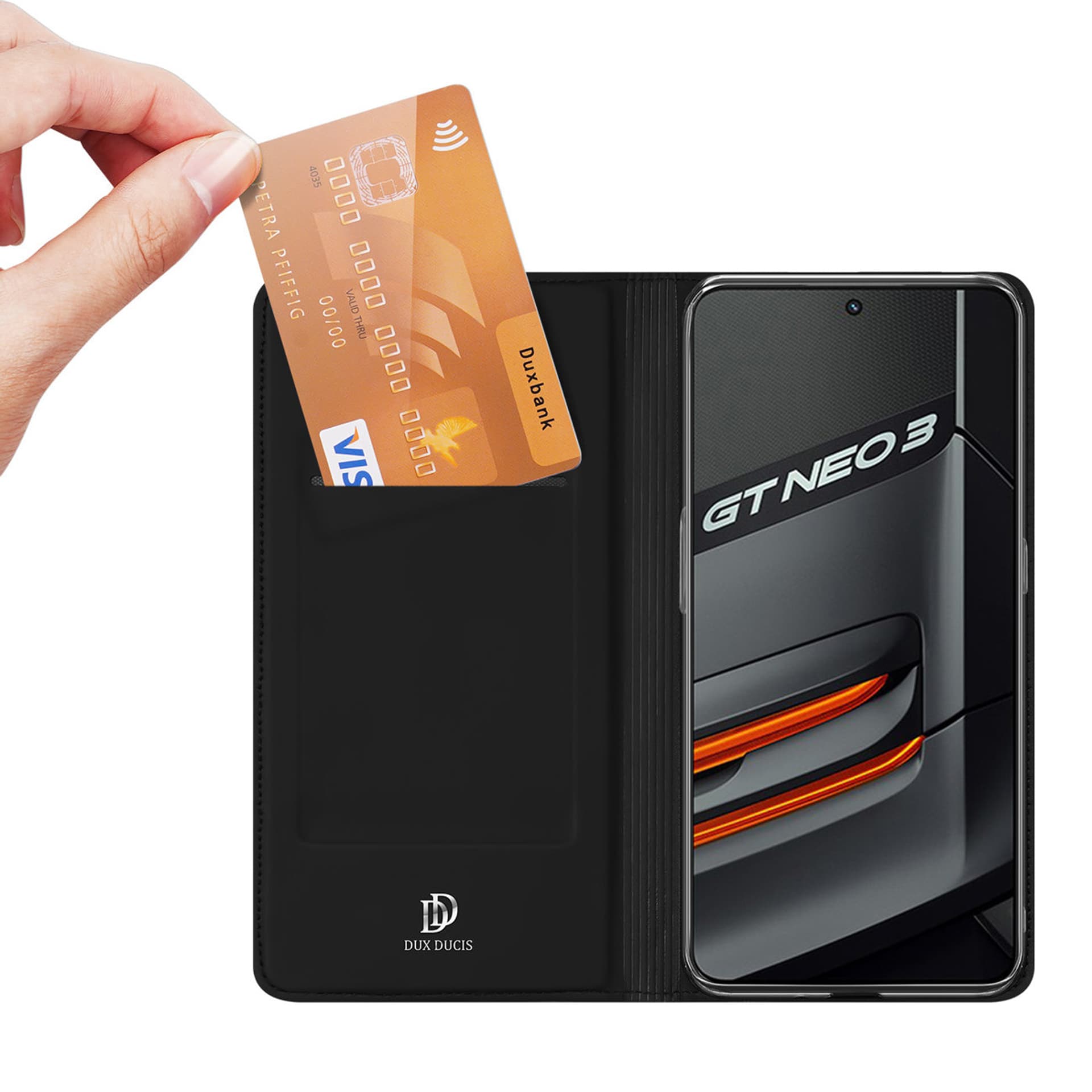 

Dux Ducis Skin Pro kabura etui pokrowiec z klapką Realme GT Neo 3 czarny