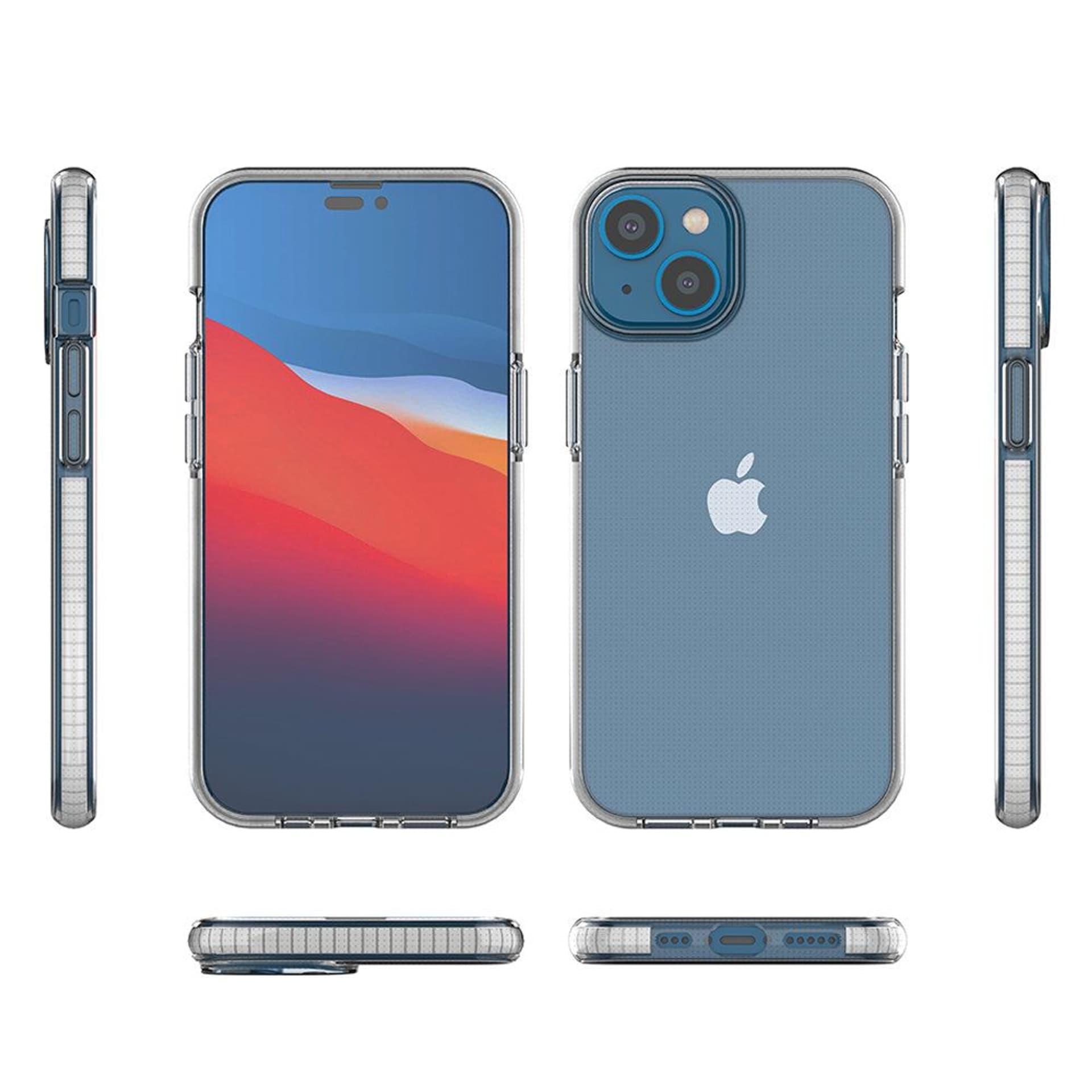 

Spring Case etui iPhone 14 silikonowy pokrowiec z ramką czarne