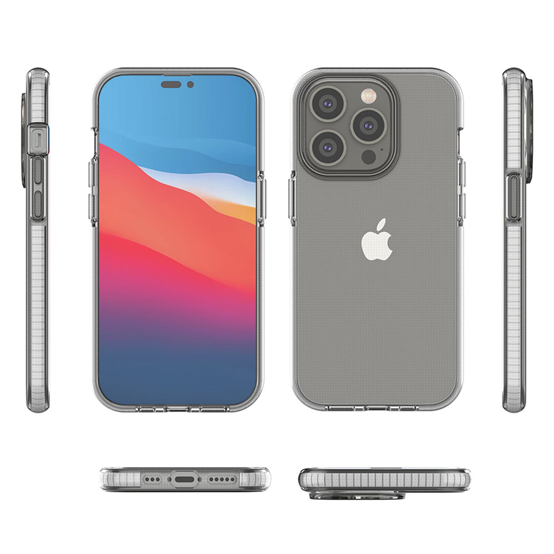 

Spring Case etui iPhone 14 Pro silikonowy pokrowiec z ramką czarne