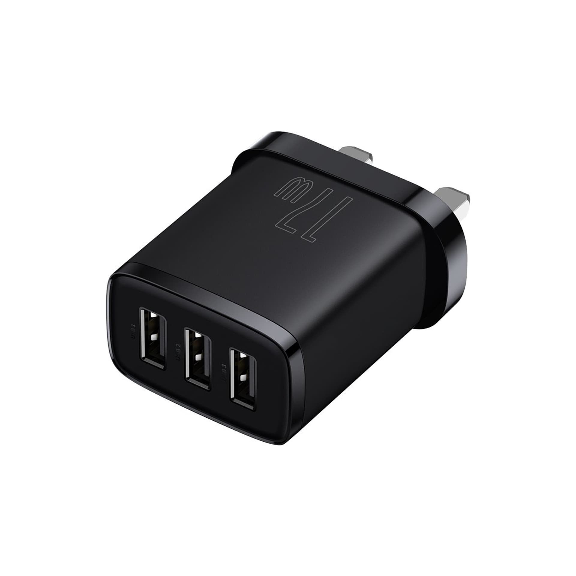 

Baseus Compact ładowarka sieciowa 3x USB 17W wtyczka UK czarny (CCXJ020301)