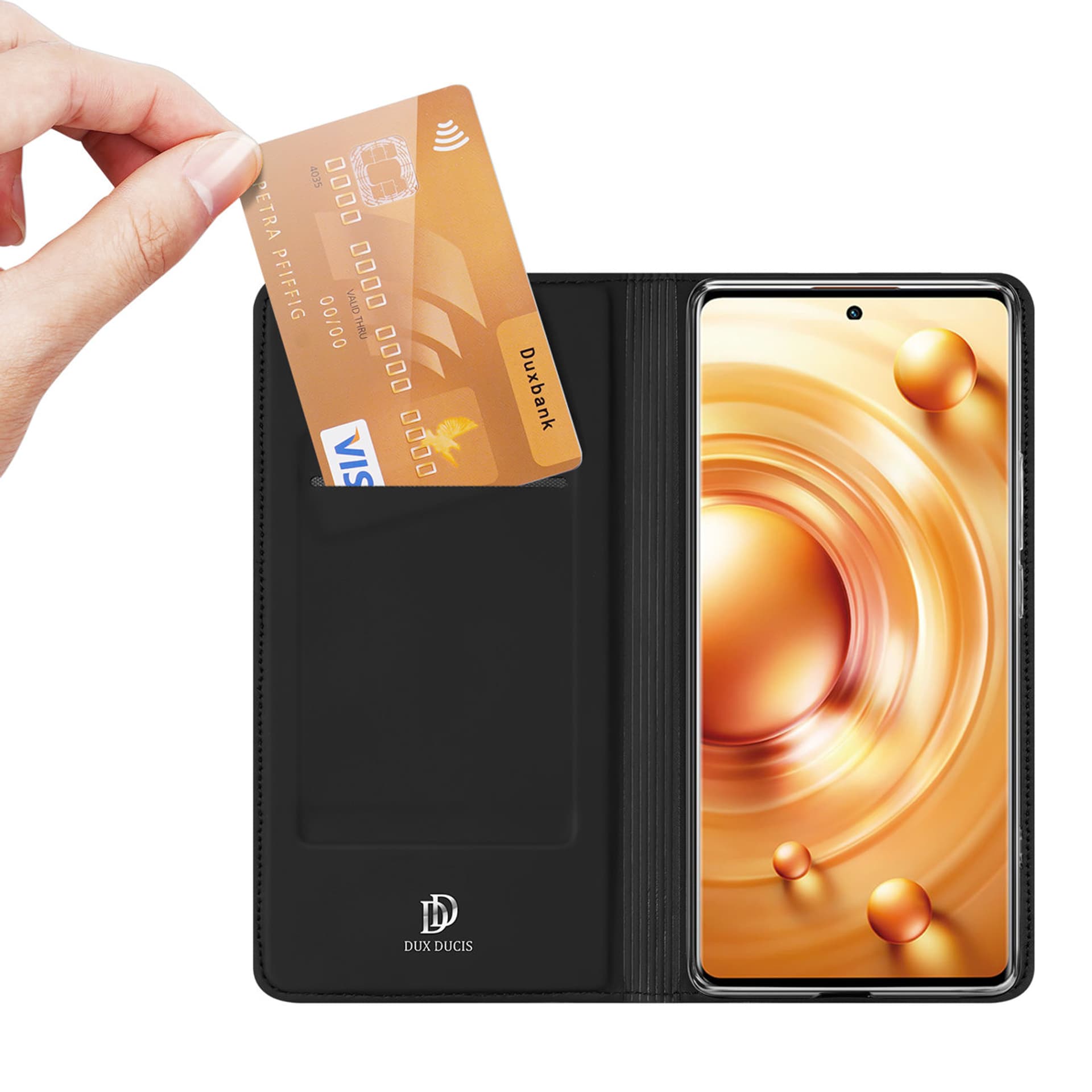 

Dux Ducis Skin Pro kabura etui pokrowiec z klapką Vivo X80 Pro czarny