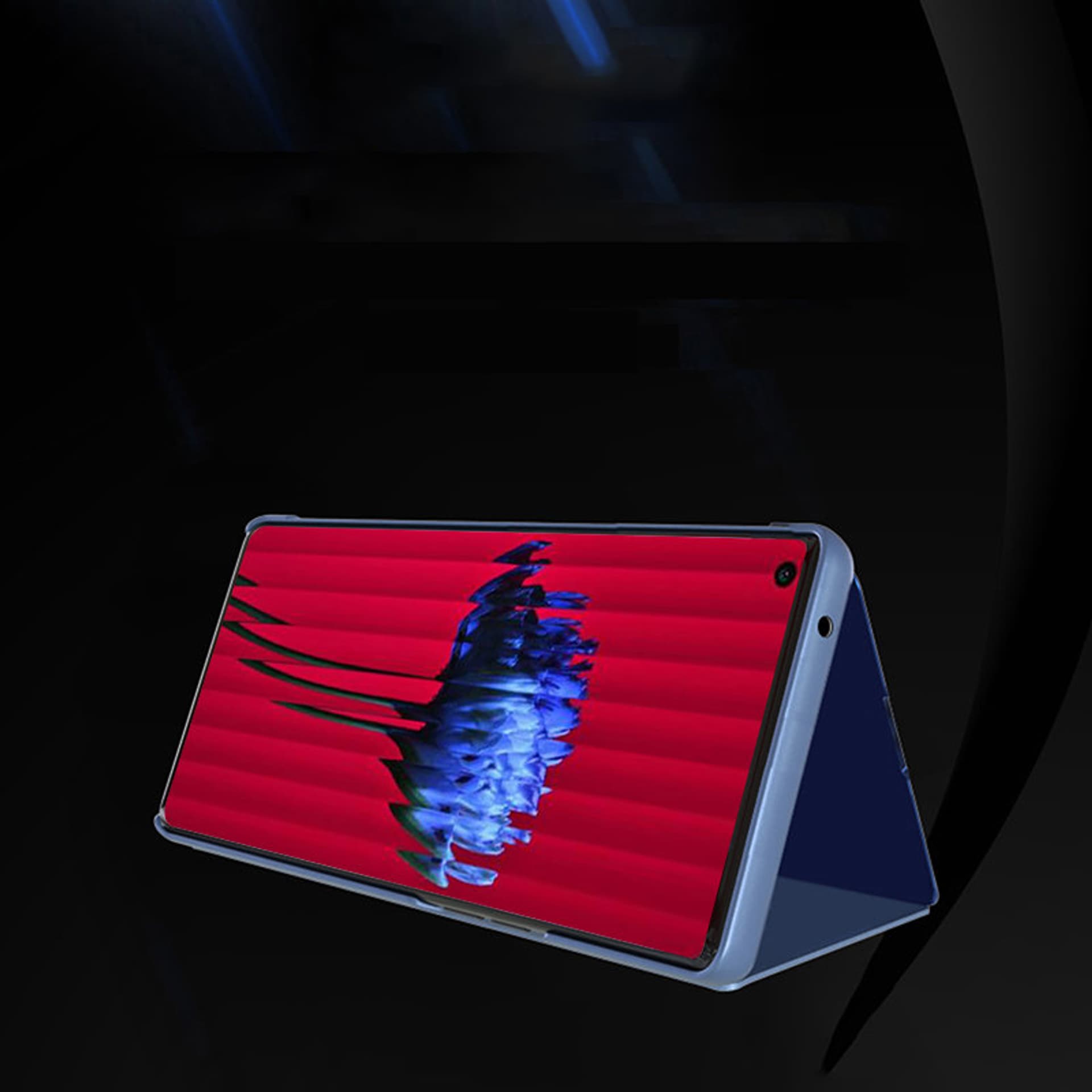

Clear View Case etui Nothing Phone 1 pokrowiec z klapką czarne