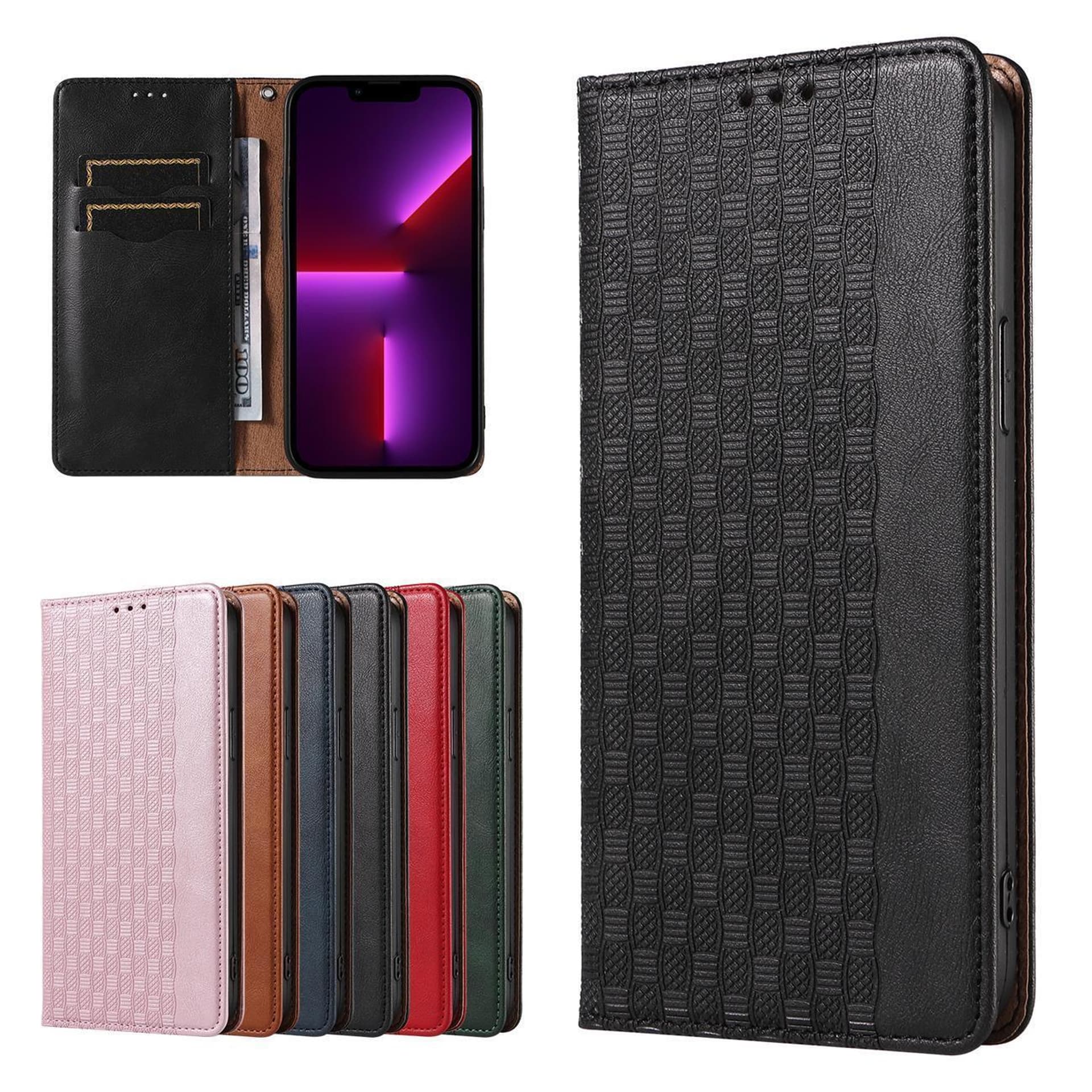 

Magnet Strap Case etui Samsung Galaxy A34 5G pokrowiec z klapką portfel mini smycz podstawka czarne