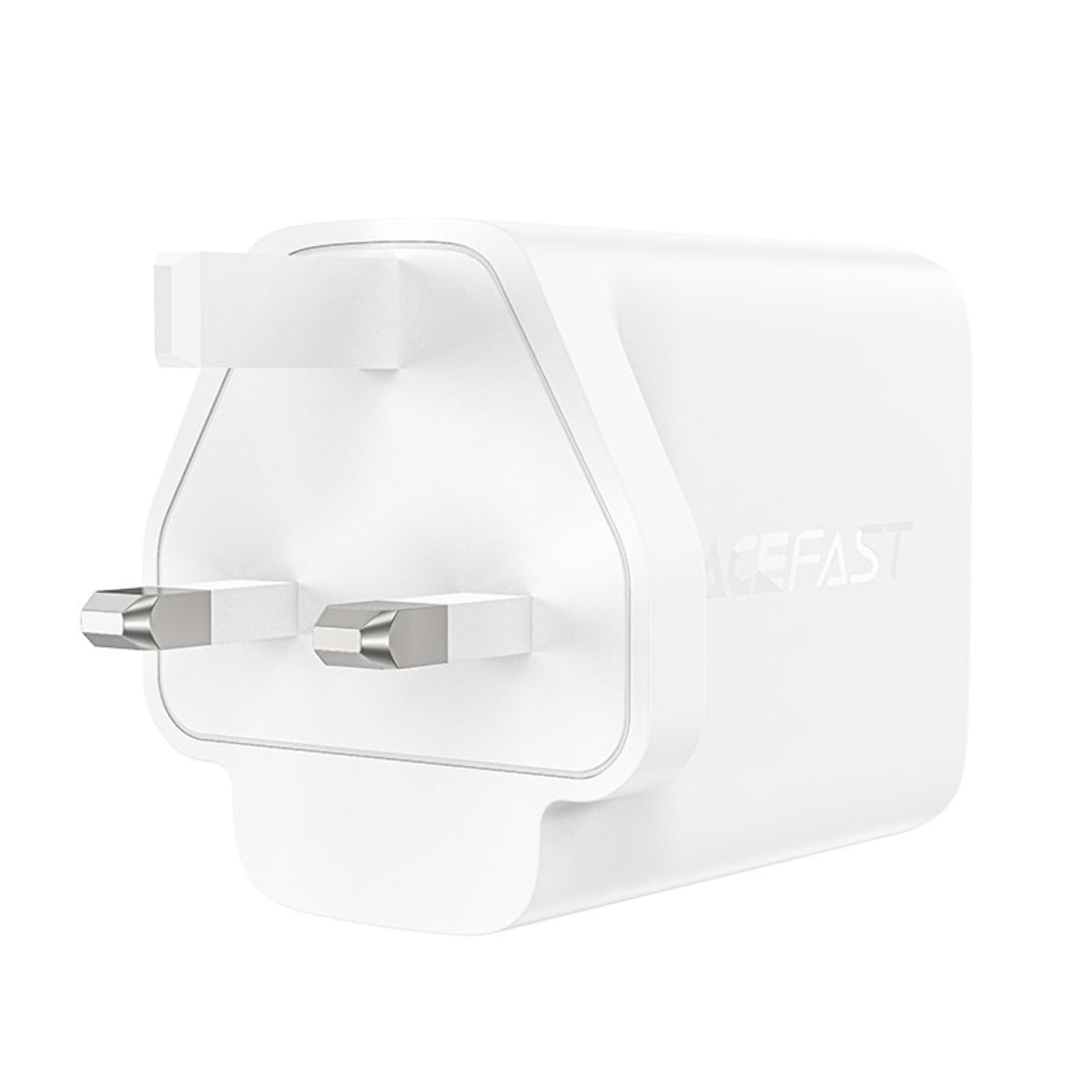 

Acefast ładowarka GaN 65W 3 porty (1xUSB, 2xUSB C PD) wtyczka UK biała (A44)