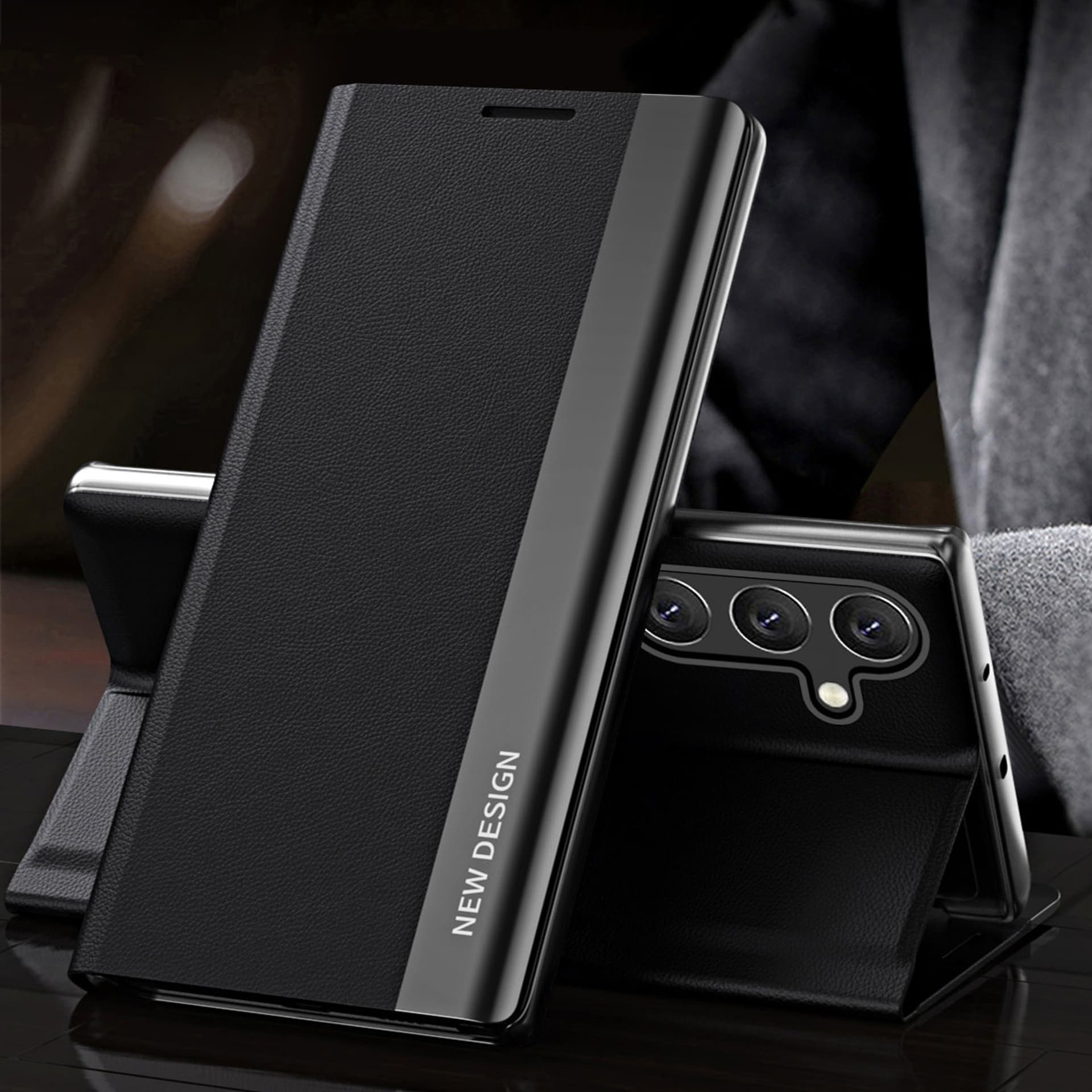 

Sleep Case Pro etui Samsung Galaxy A54 5G z klapką podstawka czarne