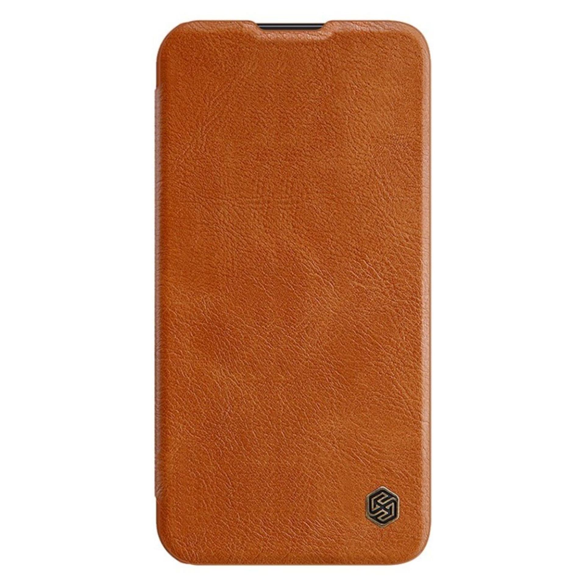 

Nillkin Qin Leather Pro Case etui Samsung Galaxy S23 pokrowiec z klapką osłona na aparat brązowe