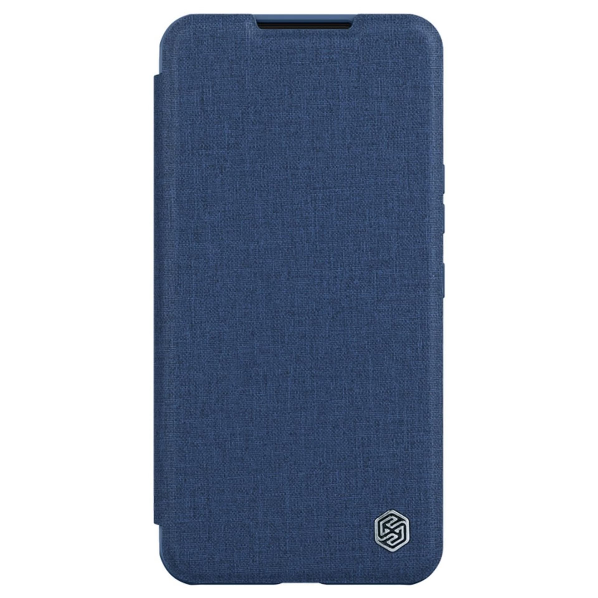 

Nillkin Qin Cloth Pro Case etui Samsung Galaxy S23 pokrowiec z klapką osłona na aparat niebieskie