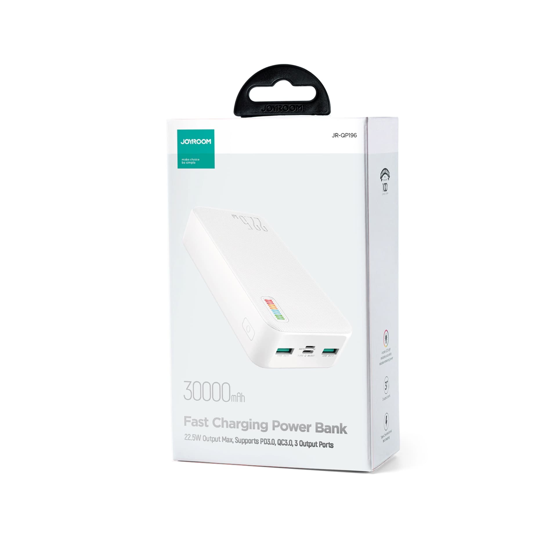 

Joyroom powerbank 30000mAh Dazzling Series 22.5W biały (QP196)
