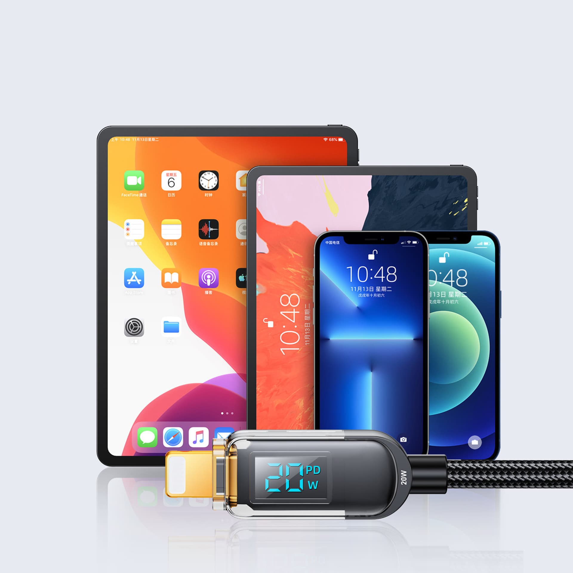 

Joyroom kabel USB C - Lightning 20W z wyświetlaczem mocy ładowania 1,2 m czarny (S-CL020A4)