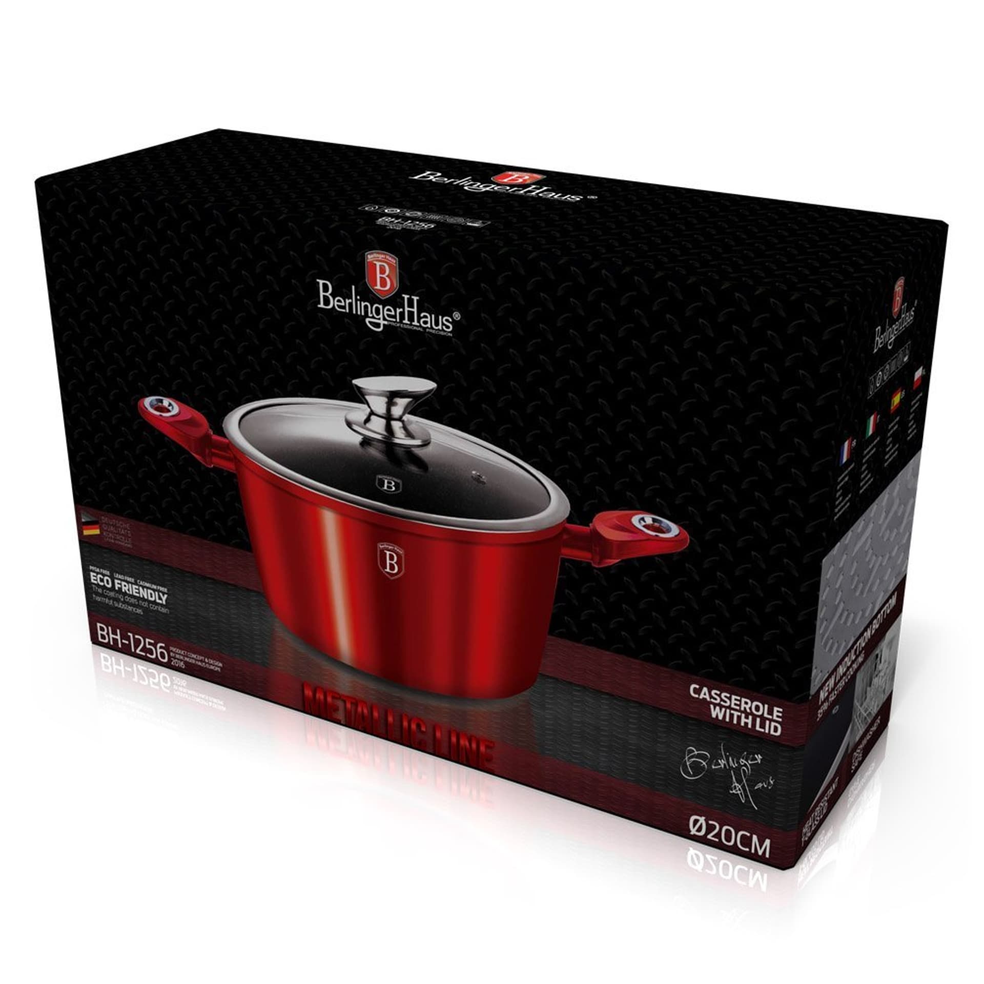 

GARNEK GRANITOWY 20cm BERLINGER HAUS RED METALLIC LINE BH-1256