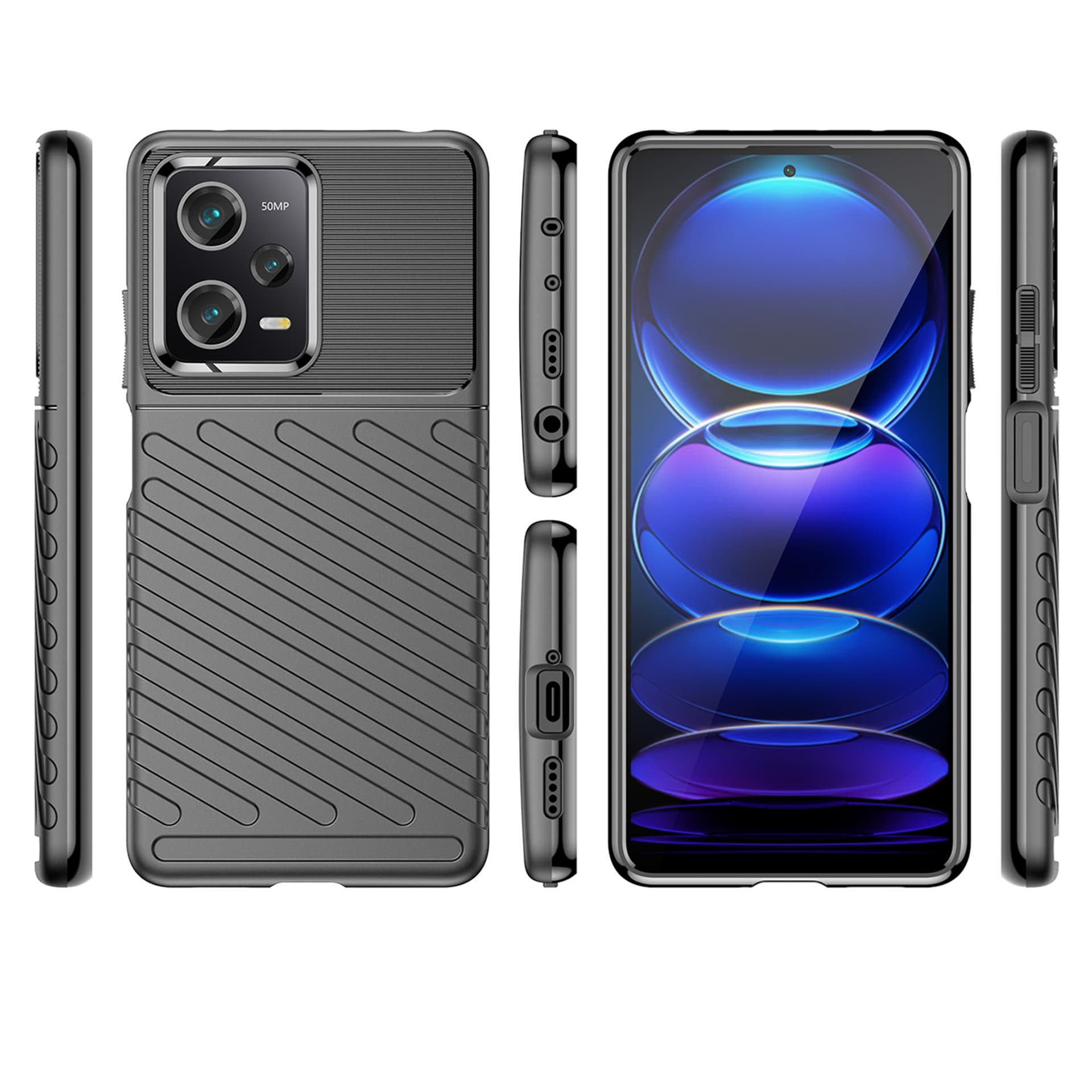 

Thunder Case etui Xiaomi Poco X5 Pro 5G / Redmi Note 12 Pro silikonowy pancerny pokrowiec czarne