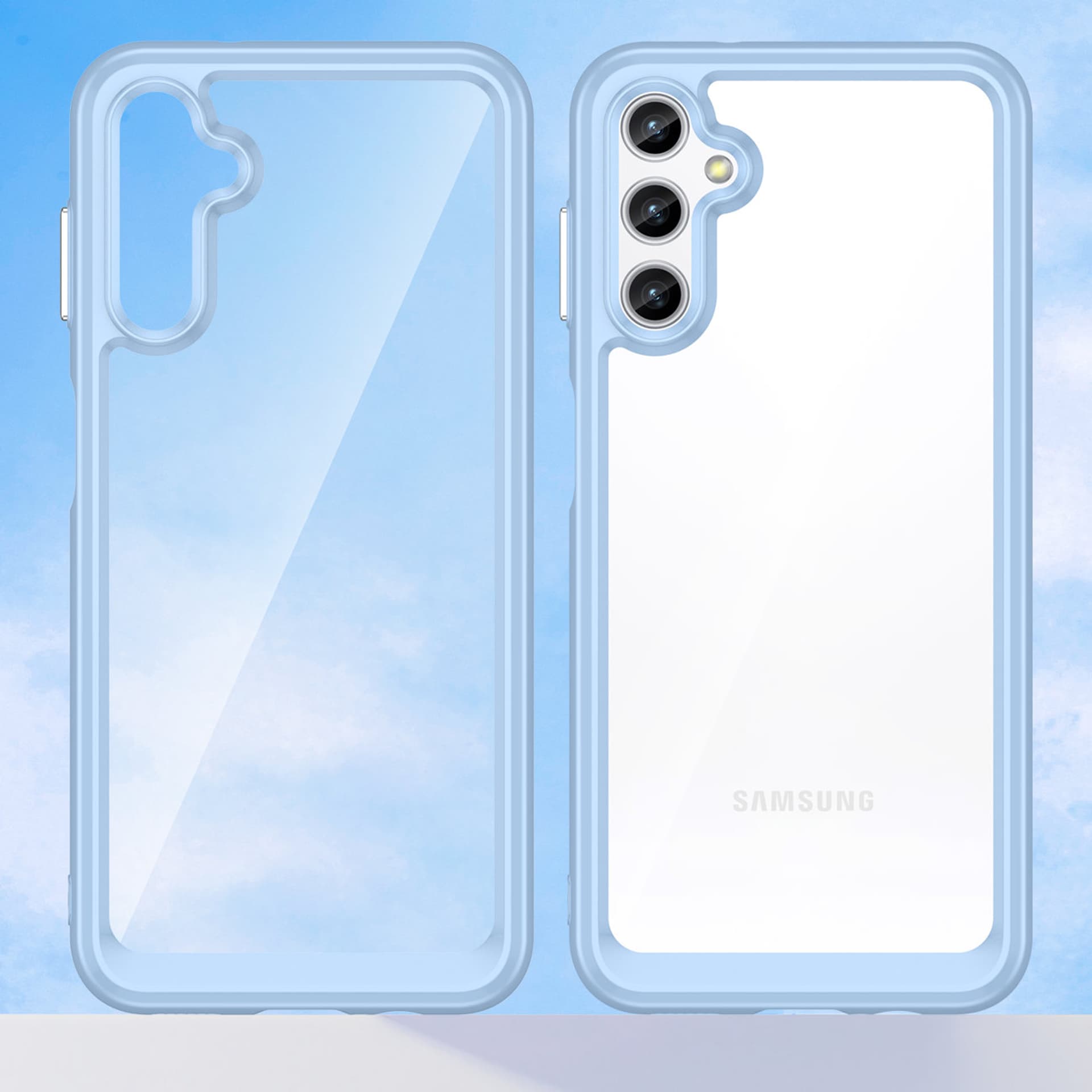 

Outer Space Case etui Samsung Galaxy A54 5G pokrowiec z elastyczną ramką niebieskie
