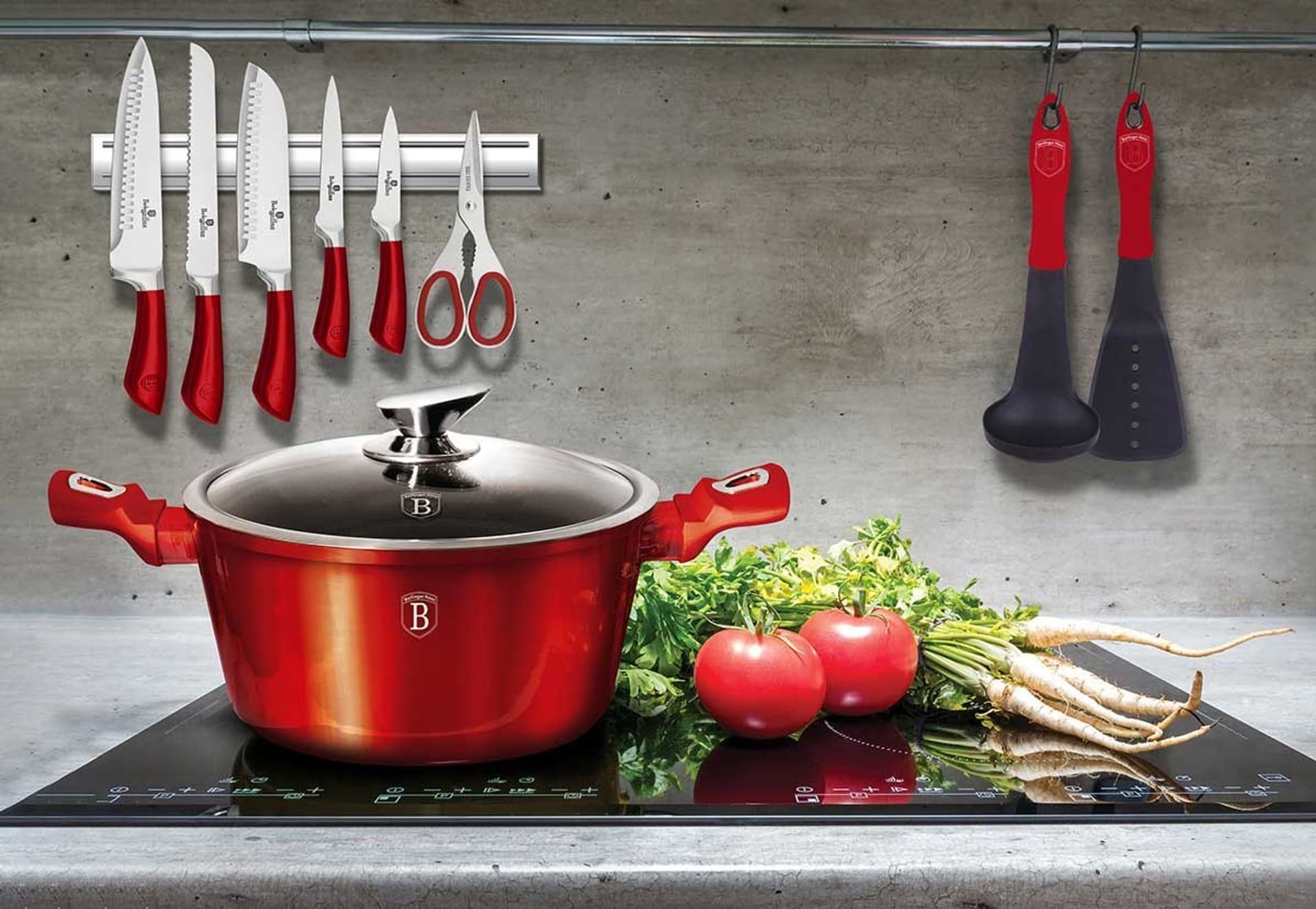 

GARNEK GRANITOWY 30cm BERLINGER HAUS BH-6192 BURGUNDY