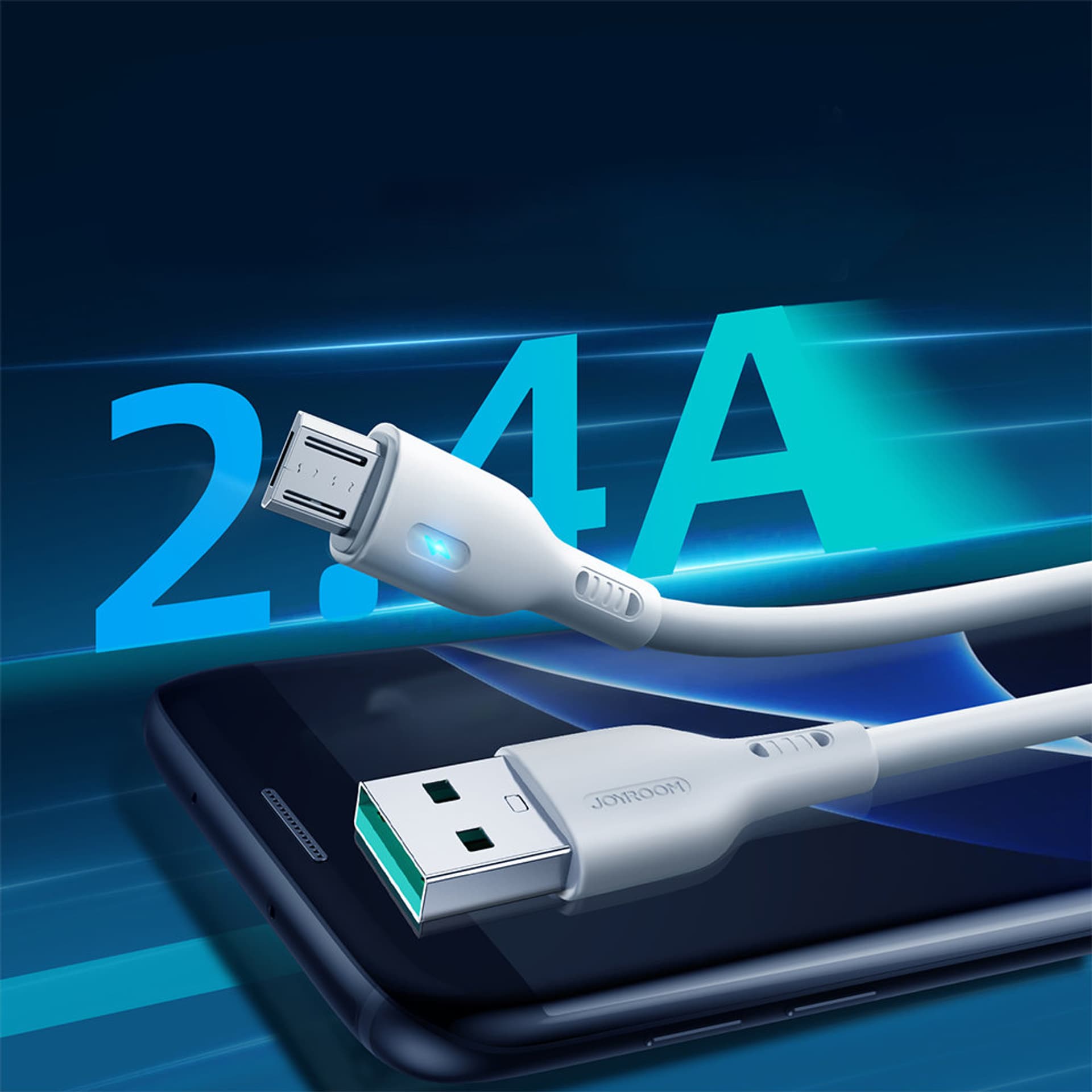 

Kabel USB - micro USB 2.4A 2m Joyroom S-UM018A13 - biały