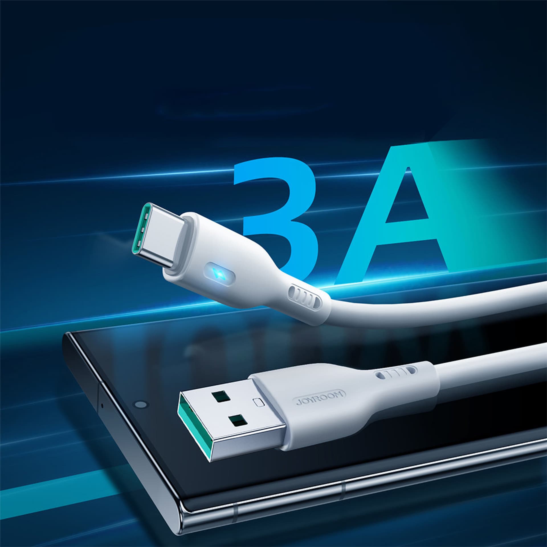 

Kabel USB - USB C 3A 2m Joyroom S-UC027A13 - biały