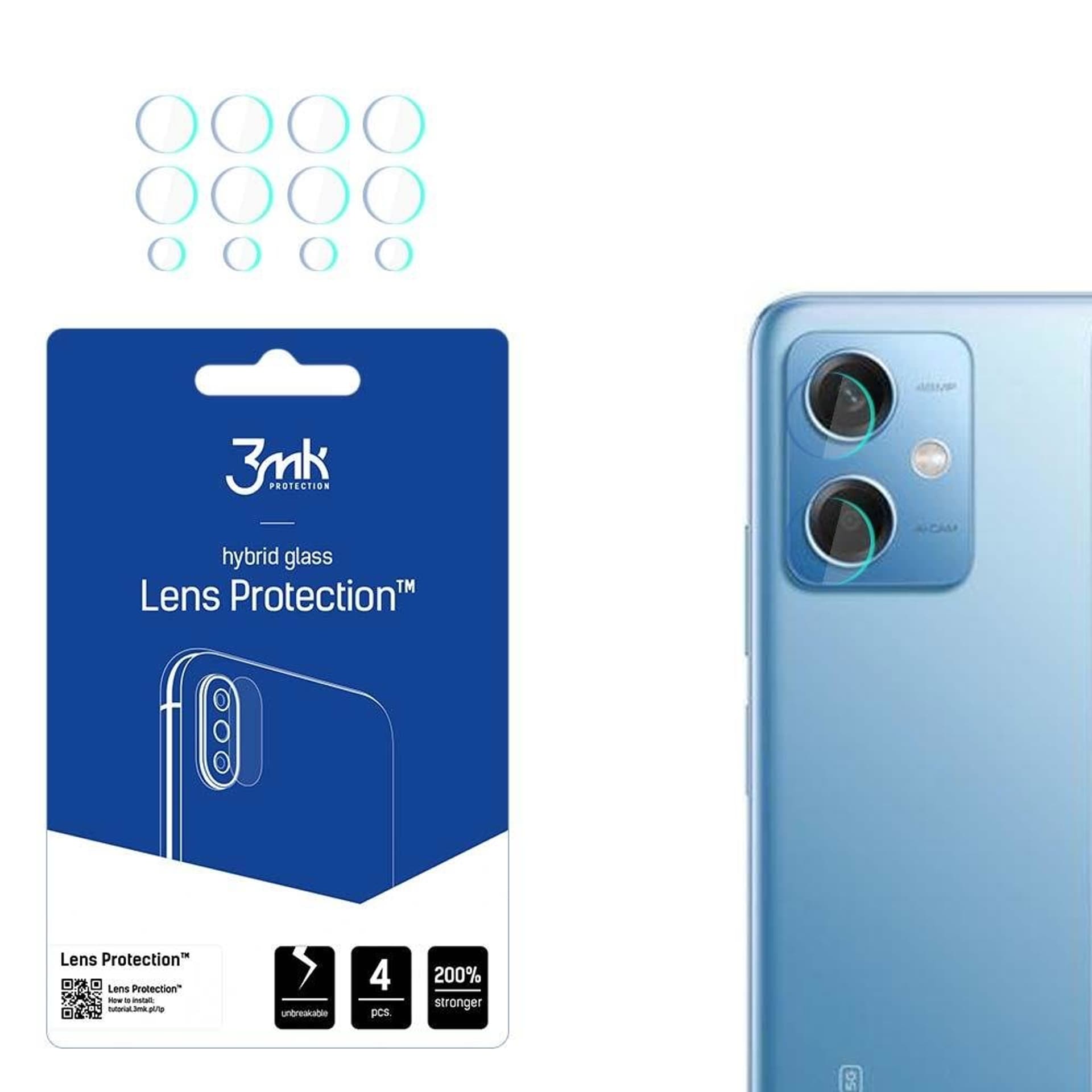 

Szkło Hybrydowe na Aparat / Obiektyw XIAOMI REDMI NOTE 12 5G 3mk Flexible Glass Lens