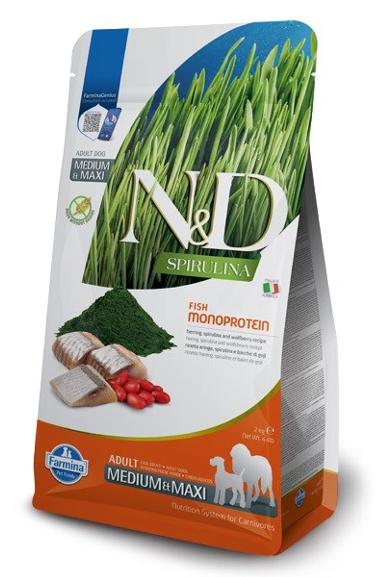

FARMINA N&D SPIRULINA HERRING ADULT MED/MAXI 2kg