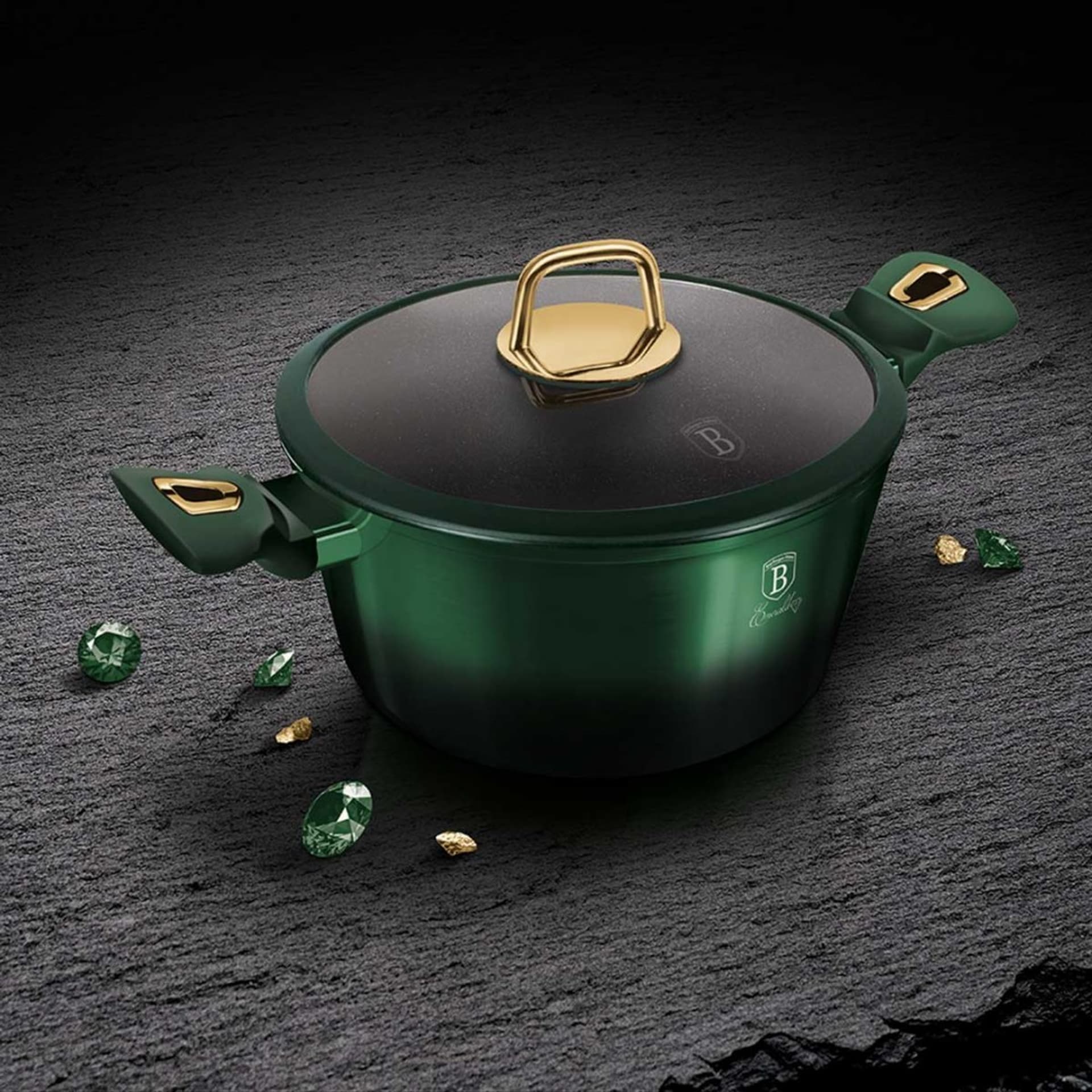 

GARNEK TYTANOWY BERLINGER HAUS 24cm BH-6058 EMERALD