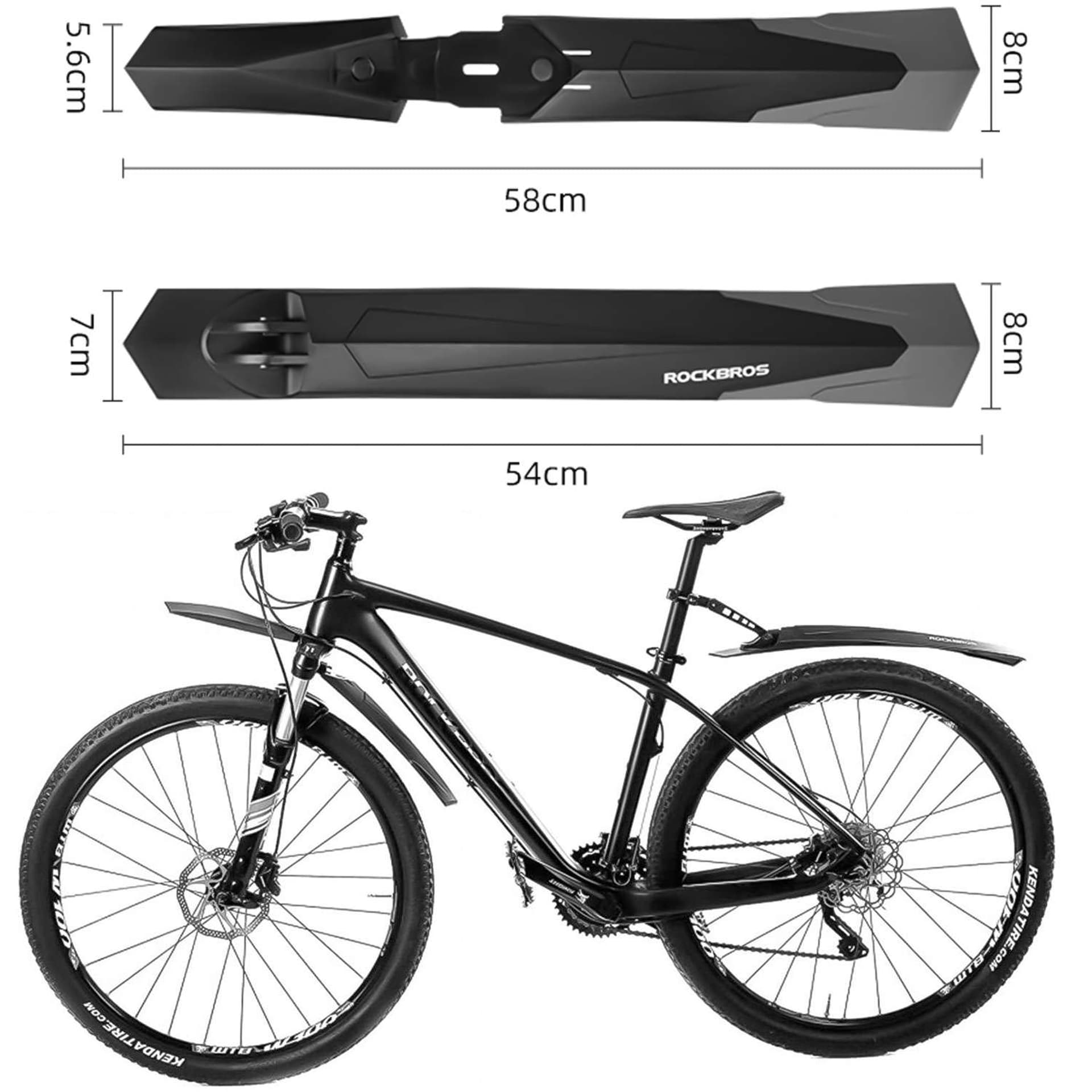 

Błotniki rowerowe Rockbros WS1001BK Przód Tył komplet 2szt. na rower czarne