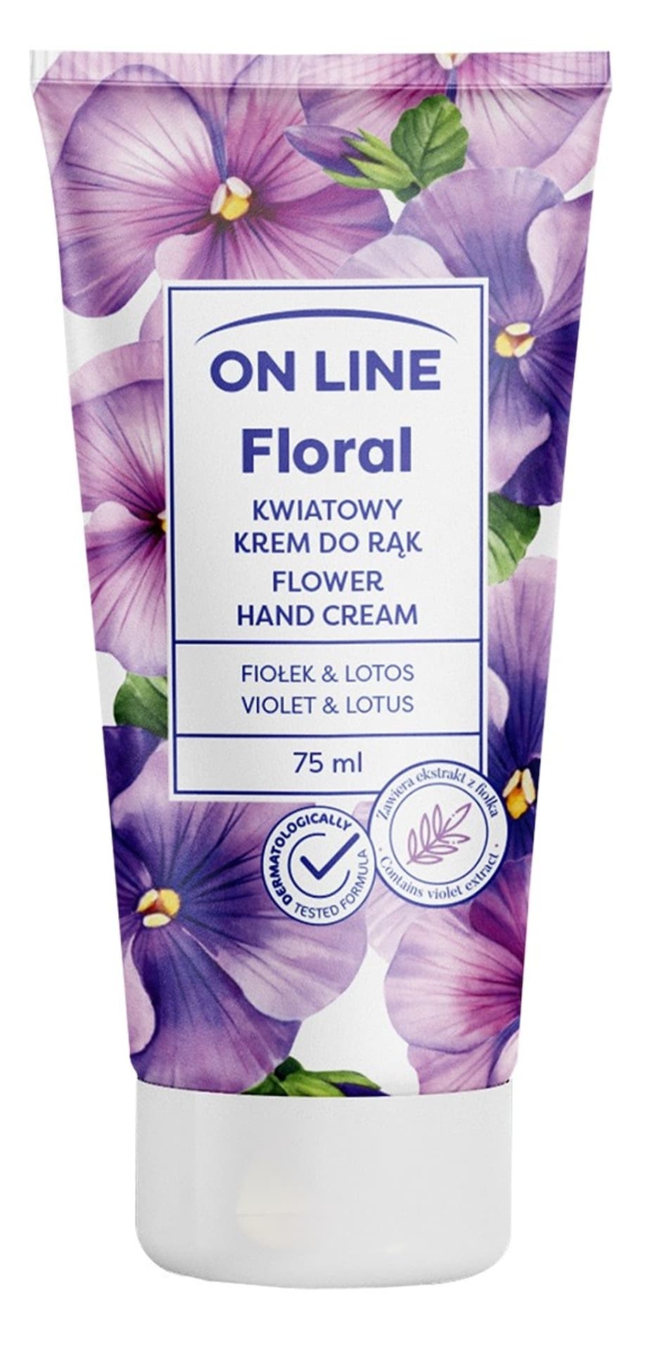 

ON LINE Floral Kwiatowy Krem do rąk - Fiołek & Lotos 75ml